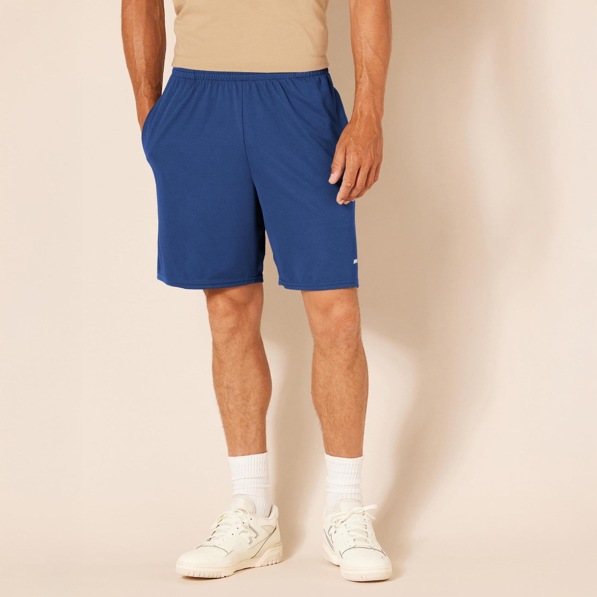 Amazon Essentials Men's Athletic Basketball Gym Shorts, Breathable Moisture Wicking, Loose-Fit Performance Tech, Pack of 2 - Tennis Mindset