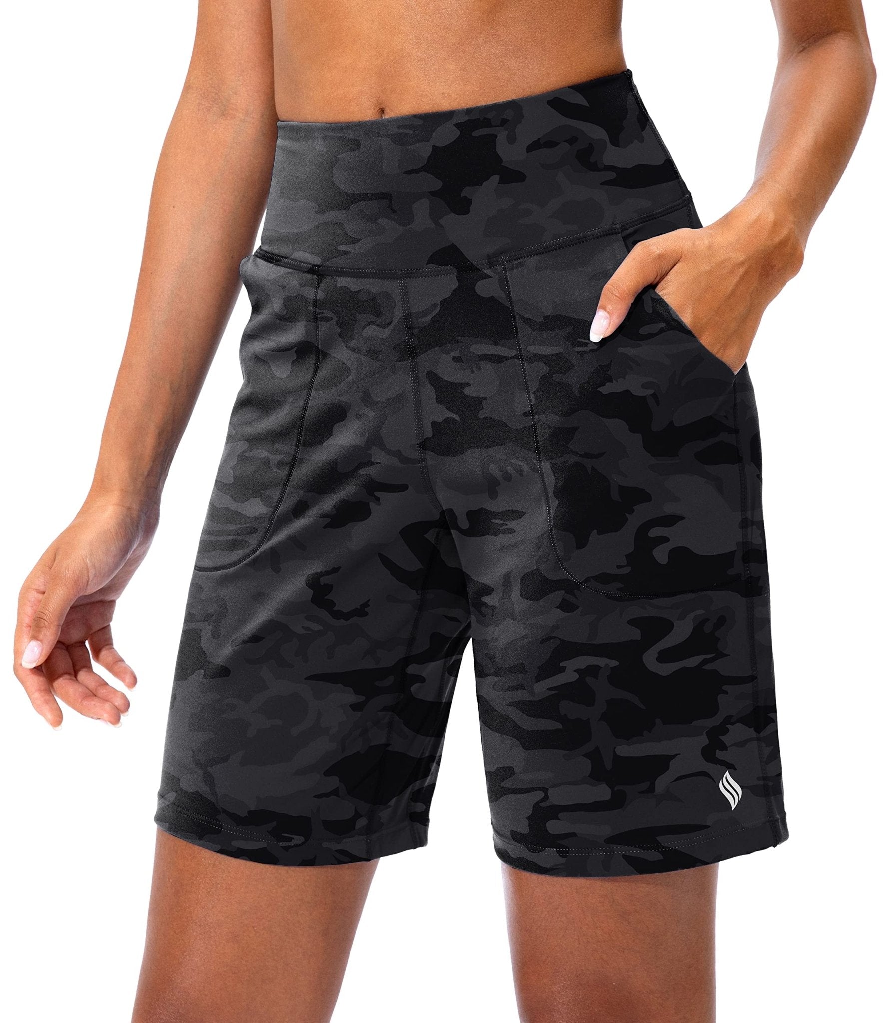 SANTINY Bermuda Shorts for Women with Pockets Athletic Workout Shorts - Tennis Mindset