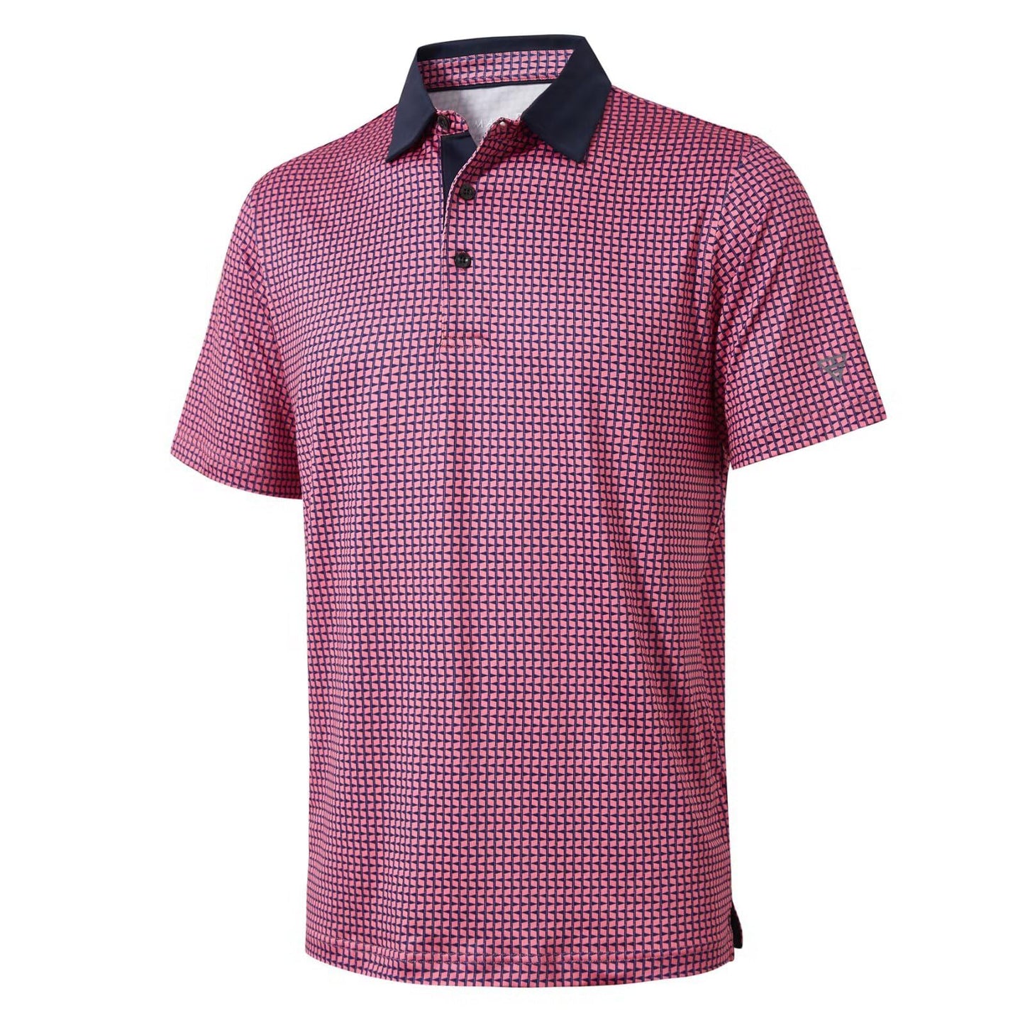 Golf Shirts for Men Dry Fit Short Sleeve Print Performance Moisture Wicking Polo Shirt - Tennis Mindset