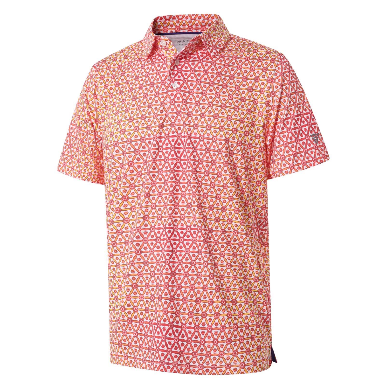 Golf Shirts for Men Dry Fit Short Sleeve Print Performance Moisture Wicking Polo Shirt - Tennis Mindset