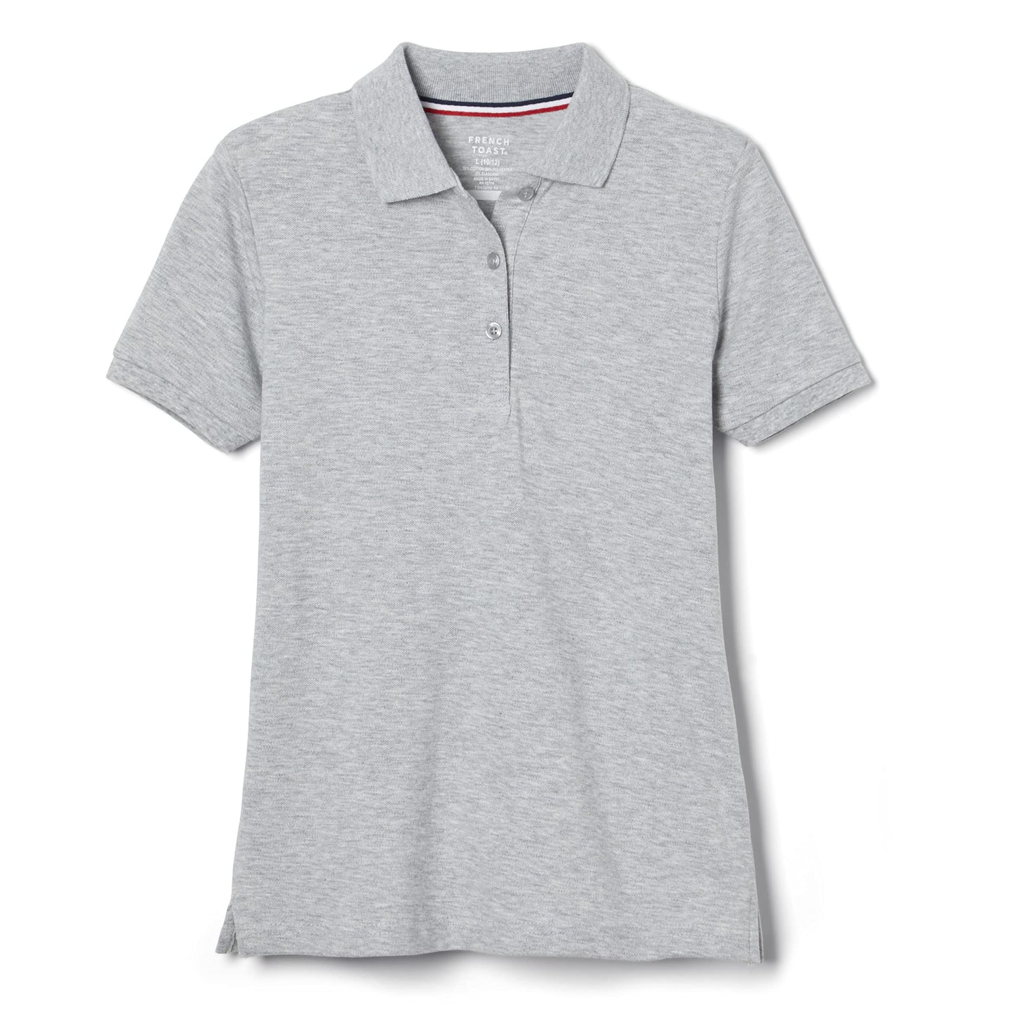 French Toast Women's Juniors' Short Sleeve Stretch Pique Polo Shirt