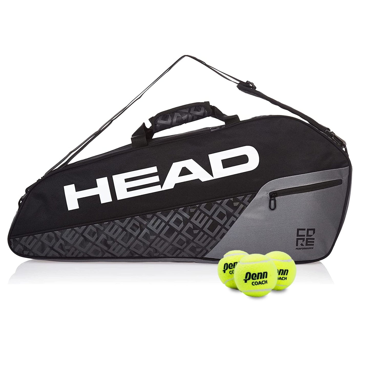 HEAD Core 3R Pro Tennis Racquet Bag - Holds 3 Racquets, Adjustable Strap - Tennis Mindset