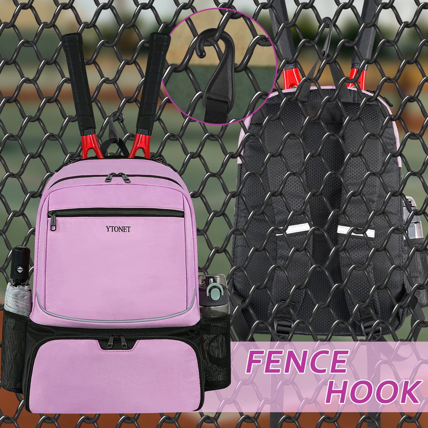 Ytonet Tennis Bag Tennis Backpack for Women Men 2 Rackets - Tennis Mindset