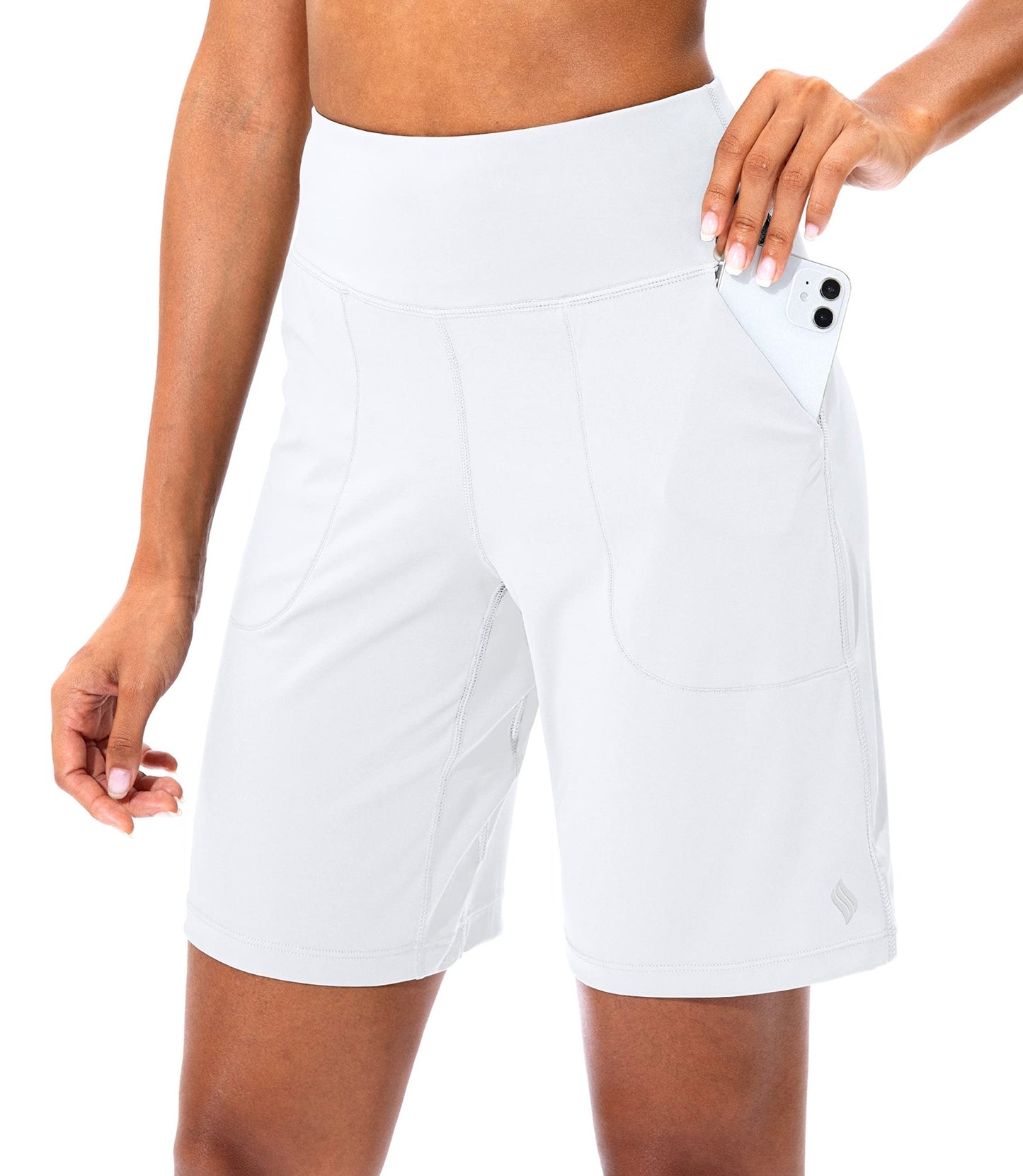 SANTINY Bermuda Shorts for Women with Pockets Athletic Workout Shorts - Tennis Mindset