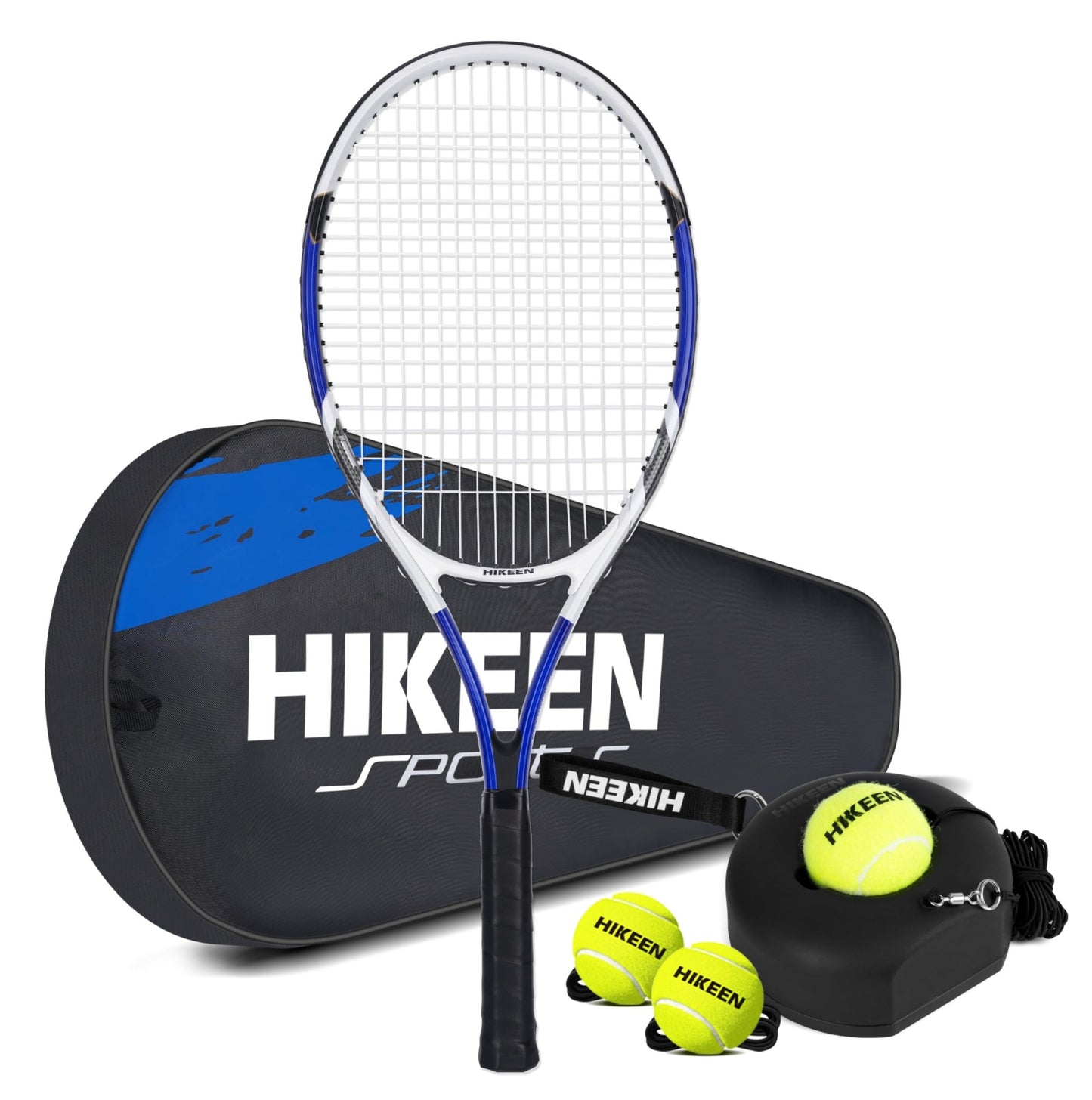 Hikeen Premium Tennis Trainer Rebound with Metal Base,Portable Solo Tennis Trainer Set with 3 Highly Elastic String Balls,Tennis Practice Equipment for Adult Kids an Beginners - Tennis Mindset