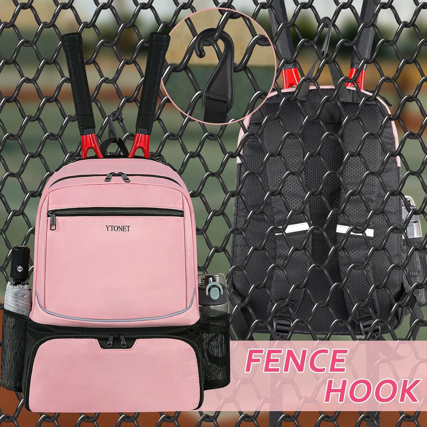 Ytonet Tennis Bag Tennis Backpack for Women Men 2 Rackets - Tennis Mindset