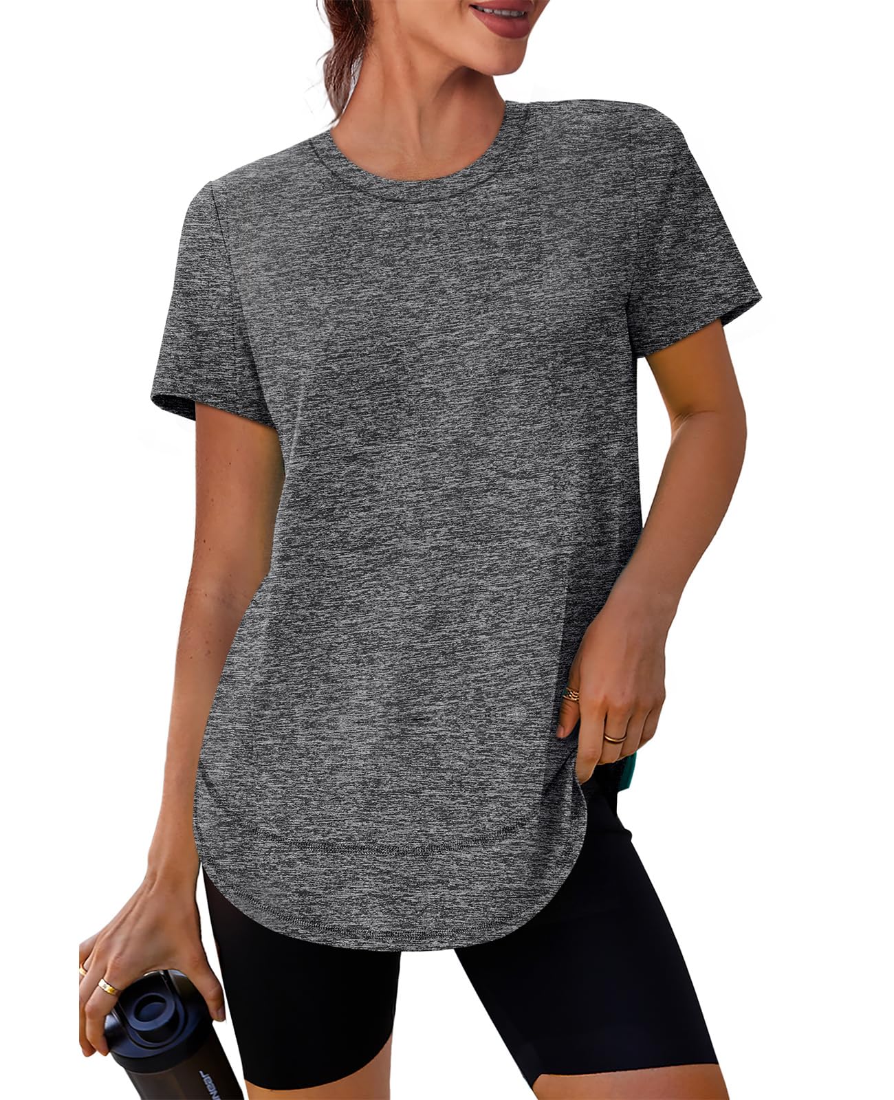 XIEERDUO Womens Workout Tops Short Sleeve Shirts Sun Protection UPF 50+ Quick Dry Outfits for Hiking Running S-3XL