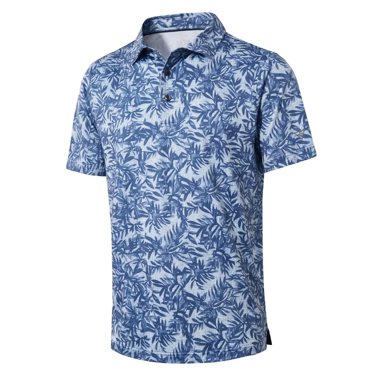 Golf Shirts for Men Dry Fit Short Sleeve Print Performance Moisture Wicking Polo Shirt - Tennis Mindset