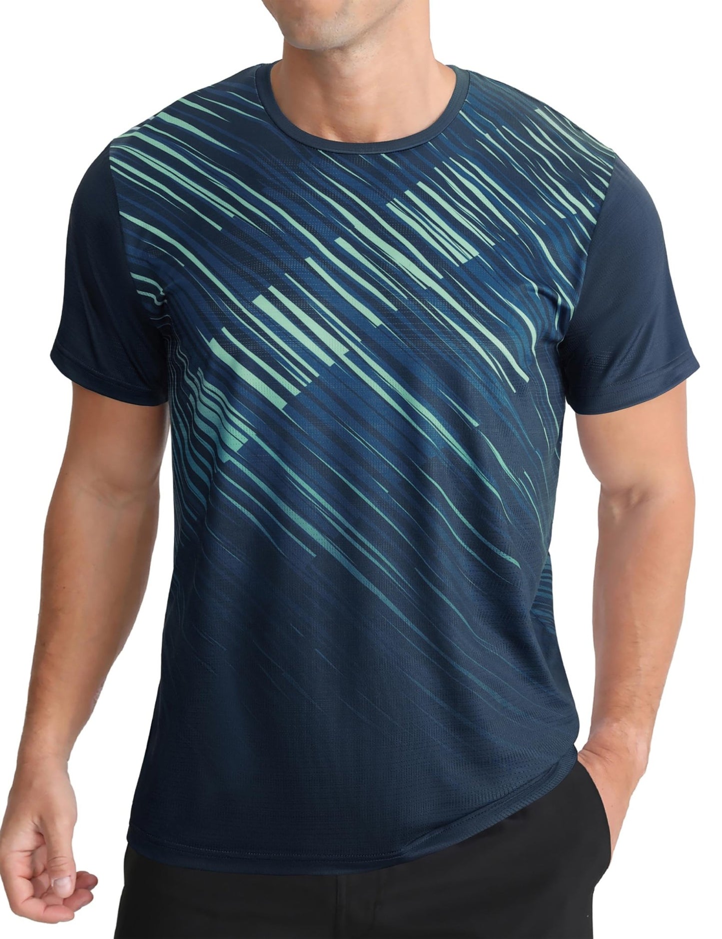 Men's Athletic T-Shirt Performance Gym Shirt Quick Dry Running Workout Tops - Tennis Mindset