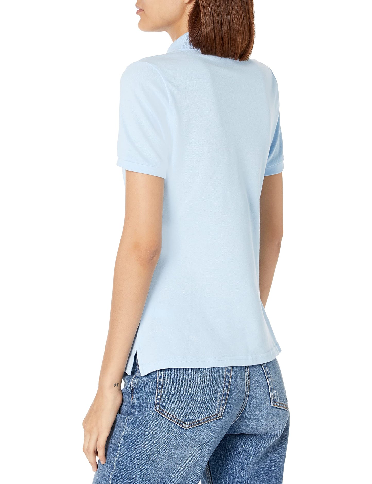 French Toast Women's Juniors' Short Sleeve Stretch Pique Polo Shirt