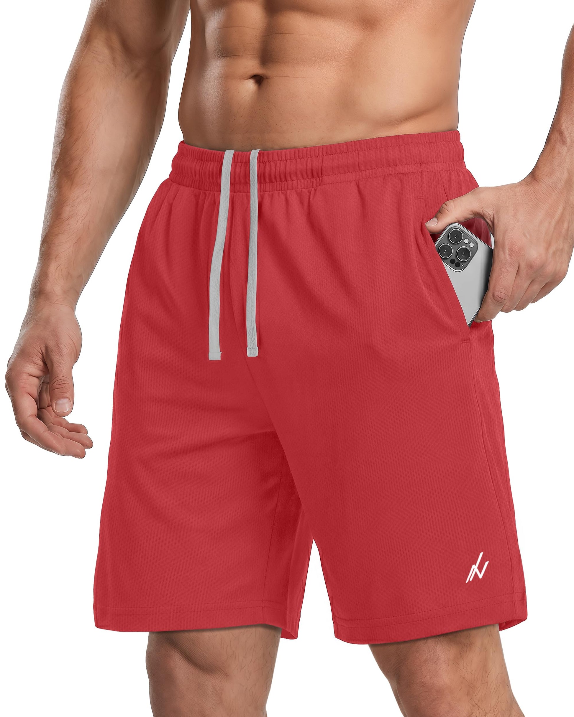 Breathable Mesh Mens Athletic Shorts Loose-Fit Quick Dry Running Gym Shorts - Tennis Mindset