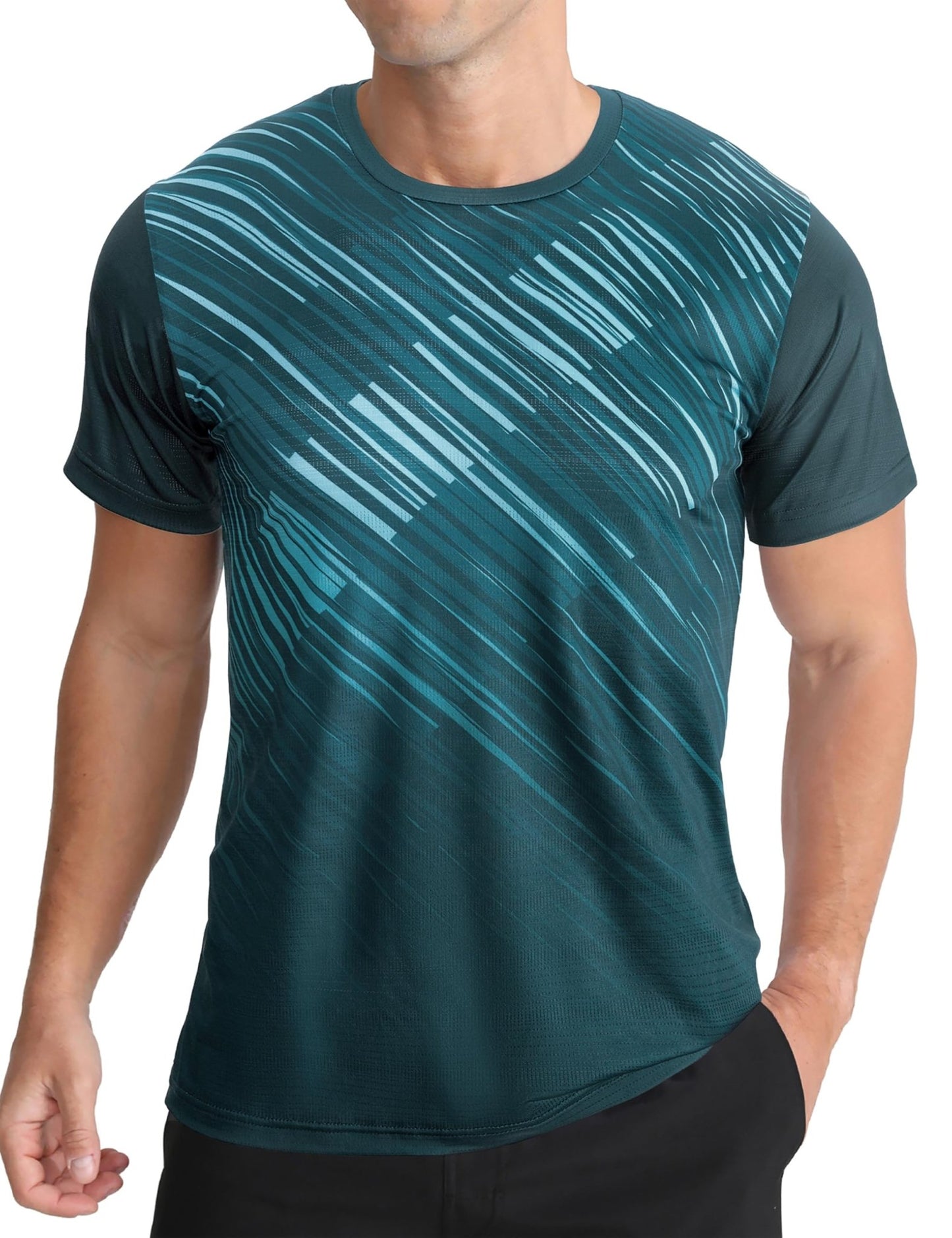 Men's Athletic T-Shirt Performance Gym Shirt Quick Dry Running Workout Tops - Tennis Mindset