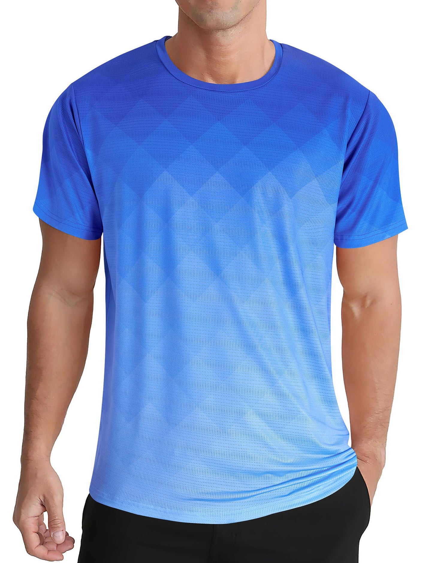 Men's Athletic T-Shirt Performance Gym Shirt Quick Dry Running Workout Tops - Tennis Mindset