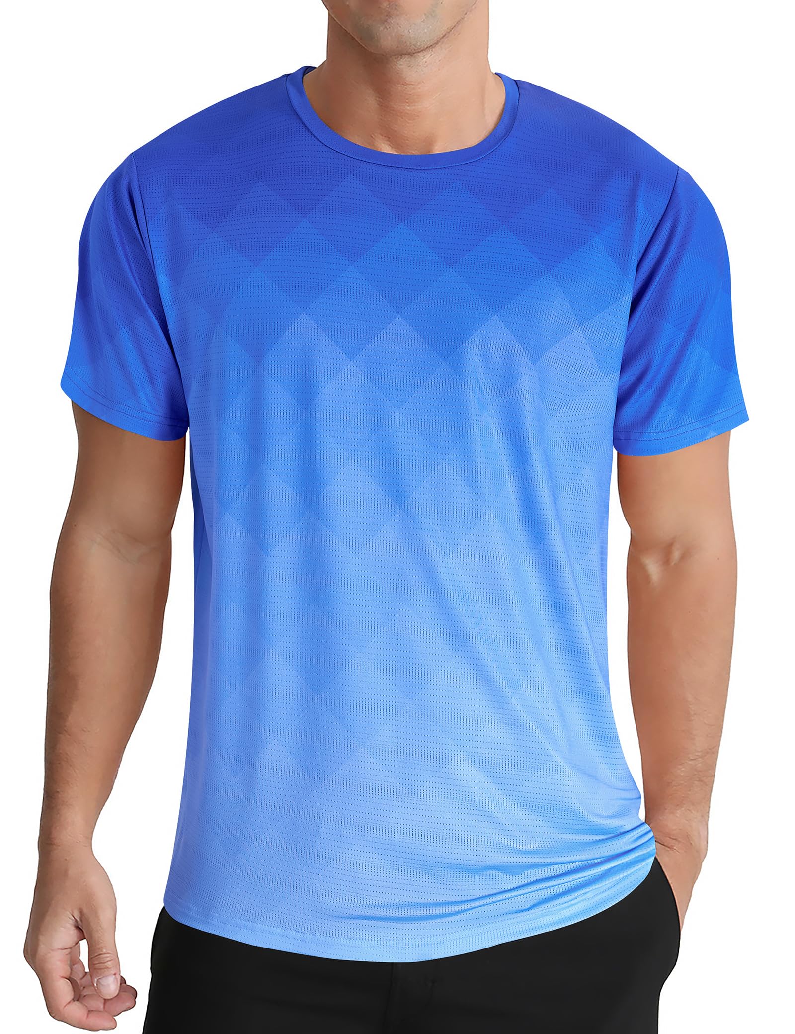 Men's Athletic T-Shirt Performance Gym Shirt Quick Dry Running Workout Tops - Tennis Mindset