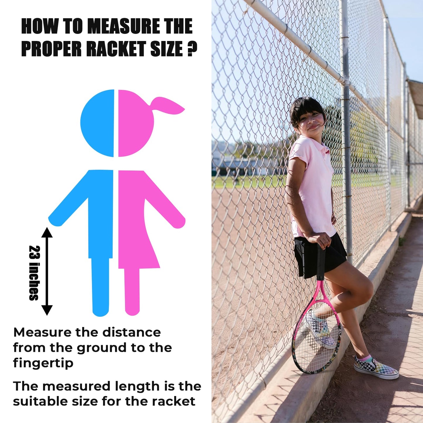 AMA SPORT Kids Tennis Racket for Junior Toddlers Starter Kit 17-25" Tennis Racquet for Girls and Boys with 420D Nylon Shoulder Strap Bag - Tennis Mindset