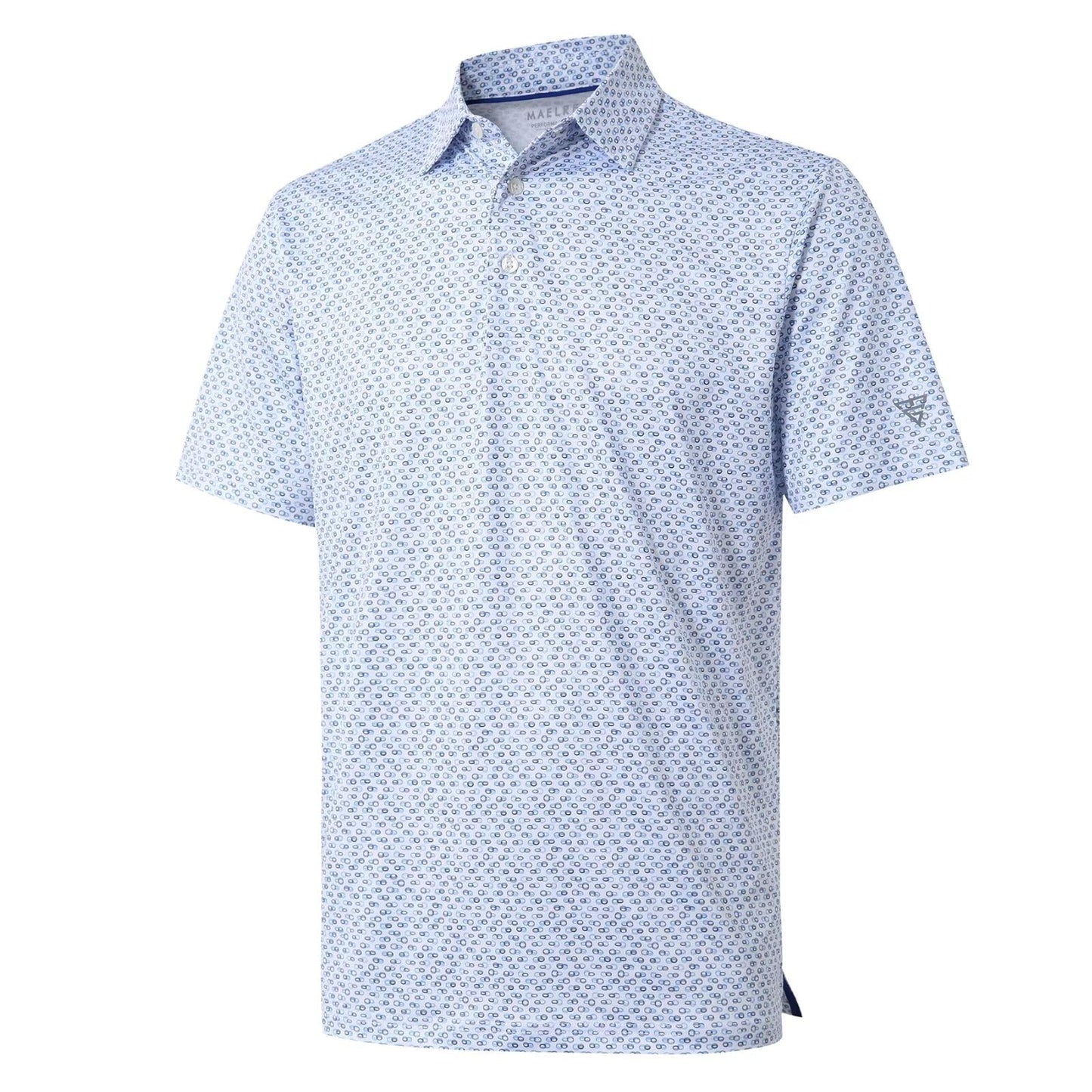 Golf Shirts for Men Dry Fit Short Sleeve Print Performance Moisture Wicking Polo Shirt - Tennis Mindset