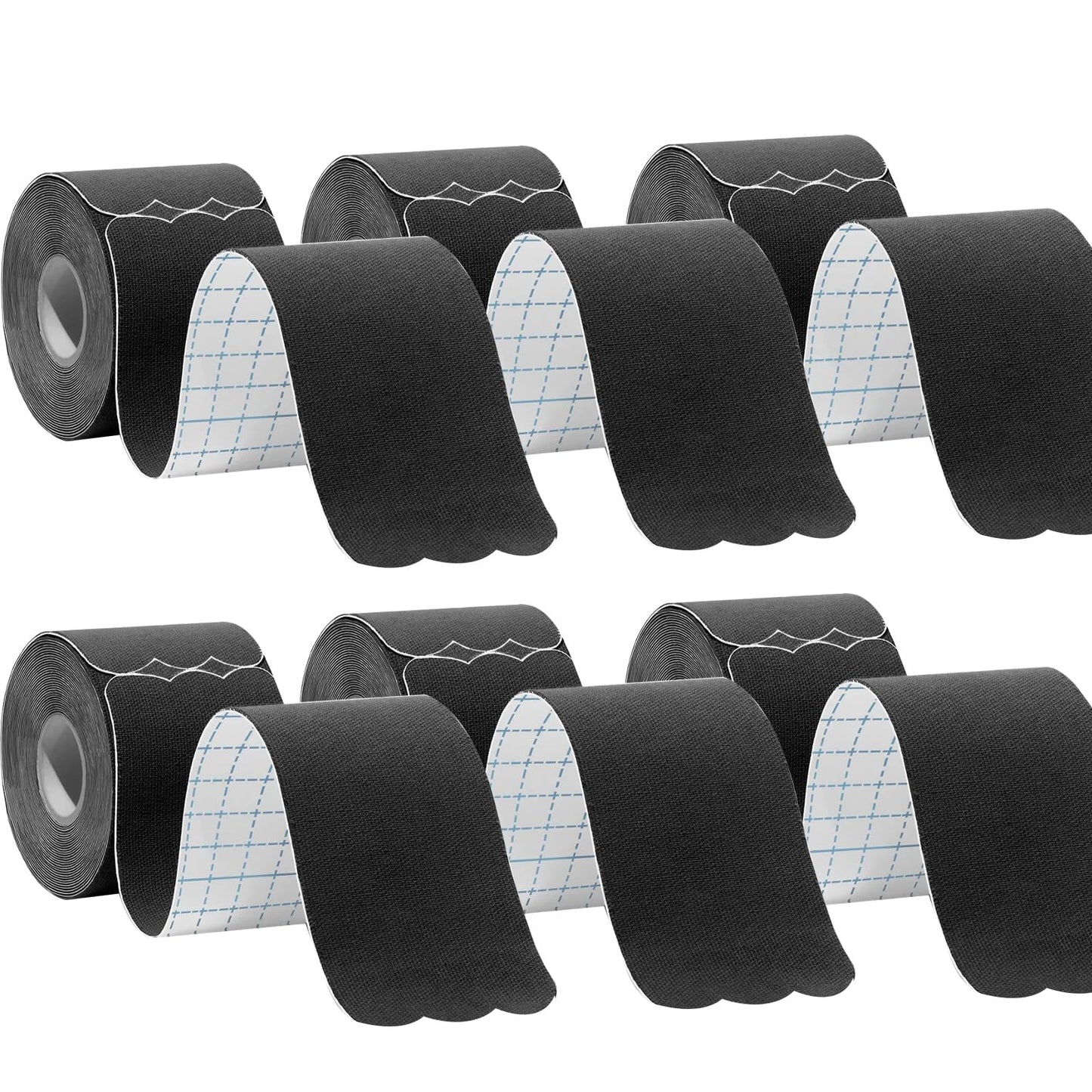 Kinesiology Tape Precut Strips Pro Athletic (3 Rolls,60 Strips) Original Cotton Waterproof Breathable Latex Free Tape for Muscle Pain Relief and Joint Support Elastic Sports Activities Tapes (Mix) - Tennis Mindset