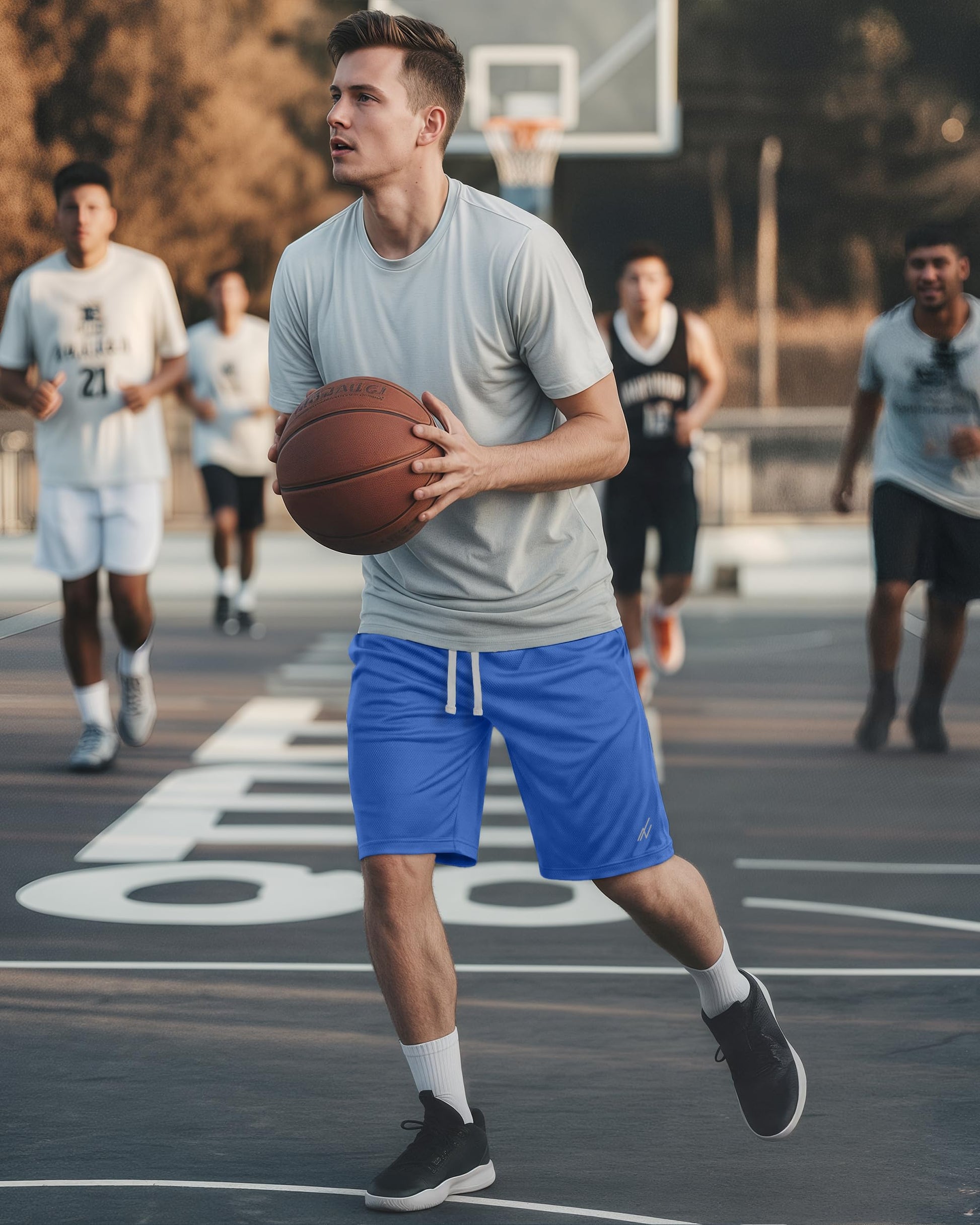 Breathable Mesh Mens Athletic Shorts Loose-Fit Quick Dry Running Gym Shorts - Tennis Mindset