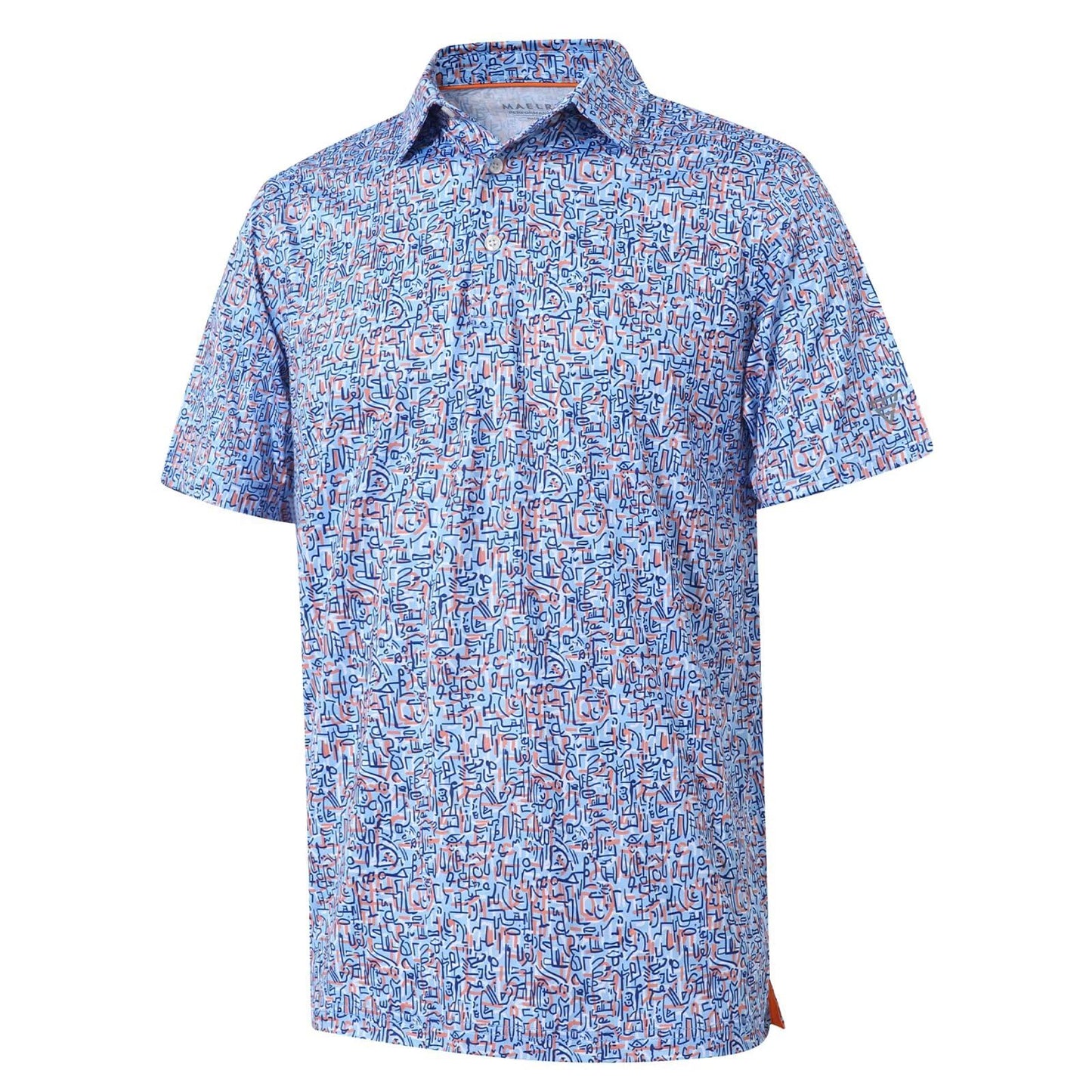 Golf Shirts for Men Dry Fit Short Sleeve Print Performance Moisture Wicking Polo Shirt - Tennis Mindset