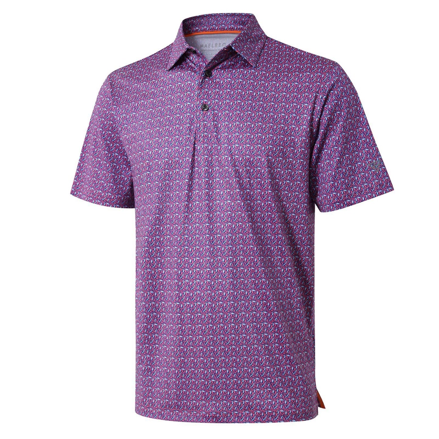 Golf Shirts for Men Dry Fit Short Sleeve Print Performance Moisture Wicking Polo Shirt - Tennis Mindset