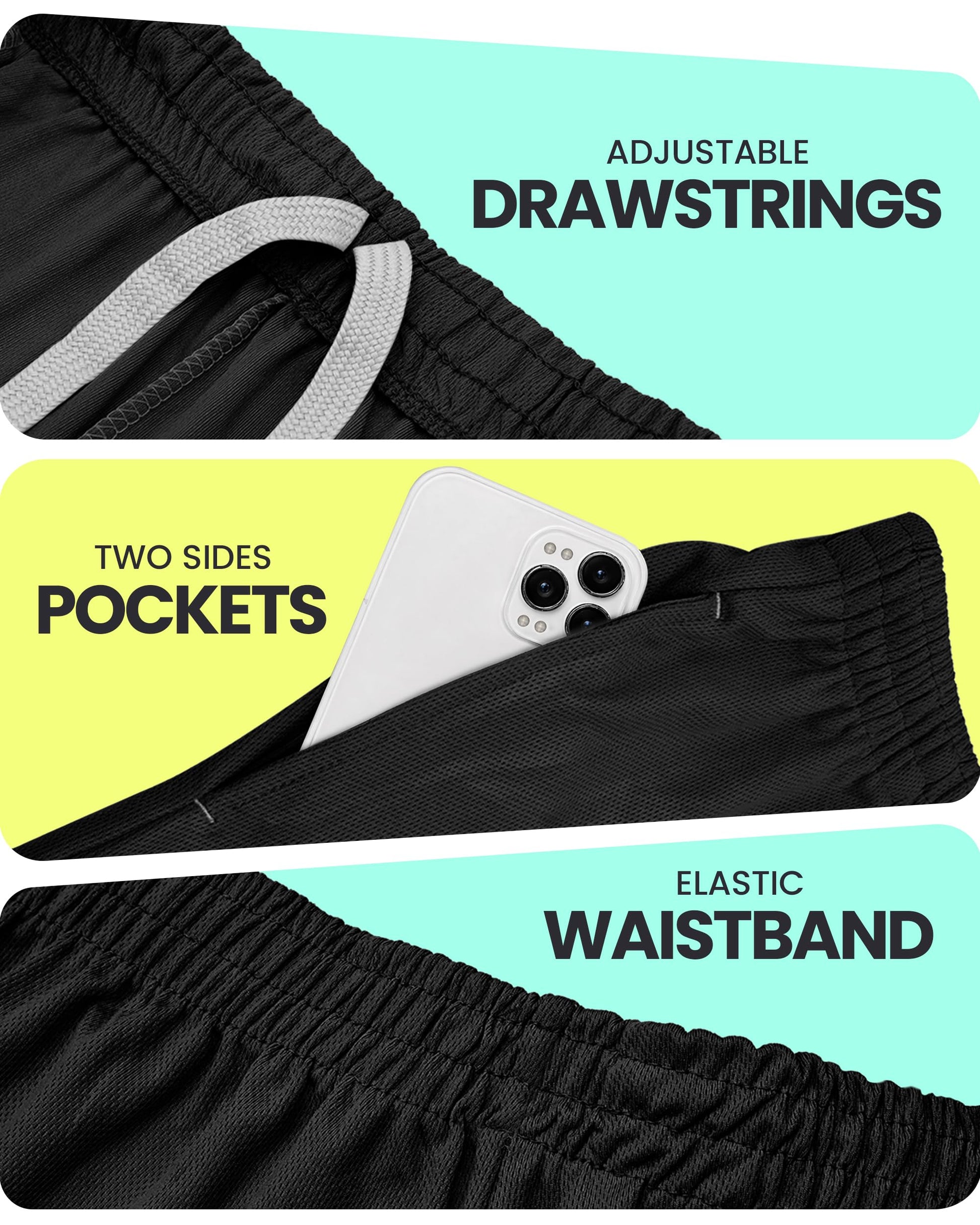 Breathable Mesh Mens Athletic Shorts Loose-Fit Quick Dry Running Gym Shorts - Tennis Mindset