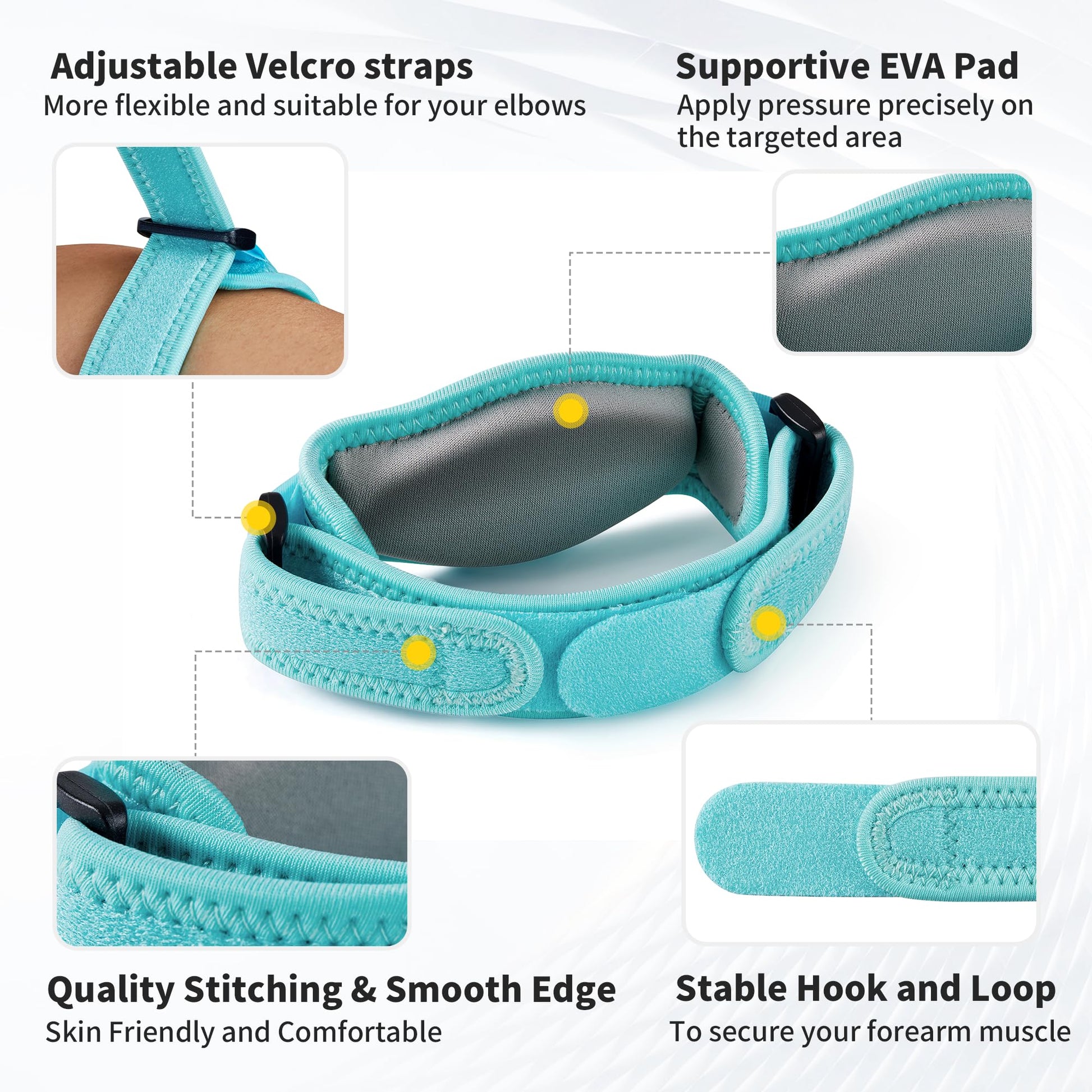 CAMBIVO 2 Pack Tennis Elbow Brace Strap for Tendonitis, Black - Tennis Mindset