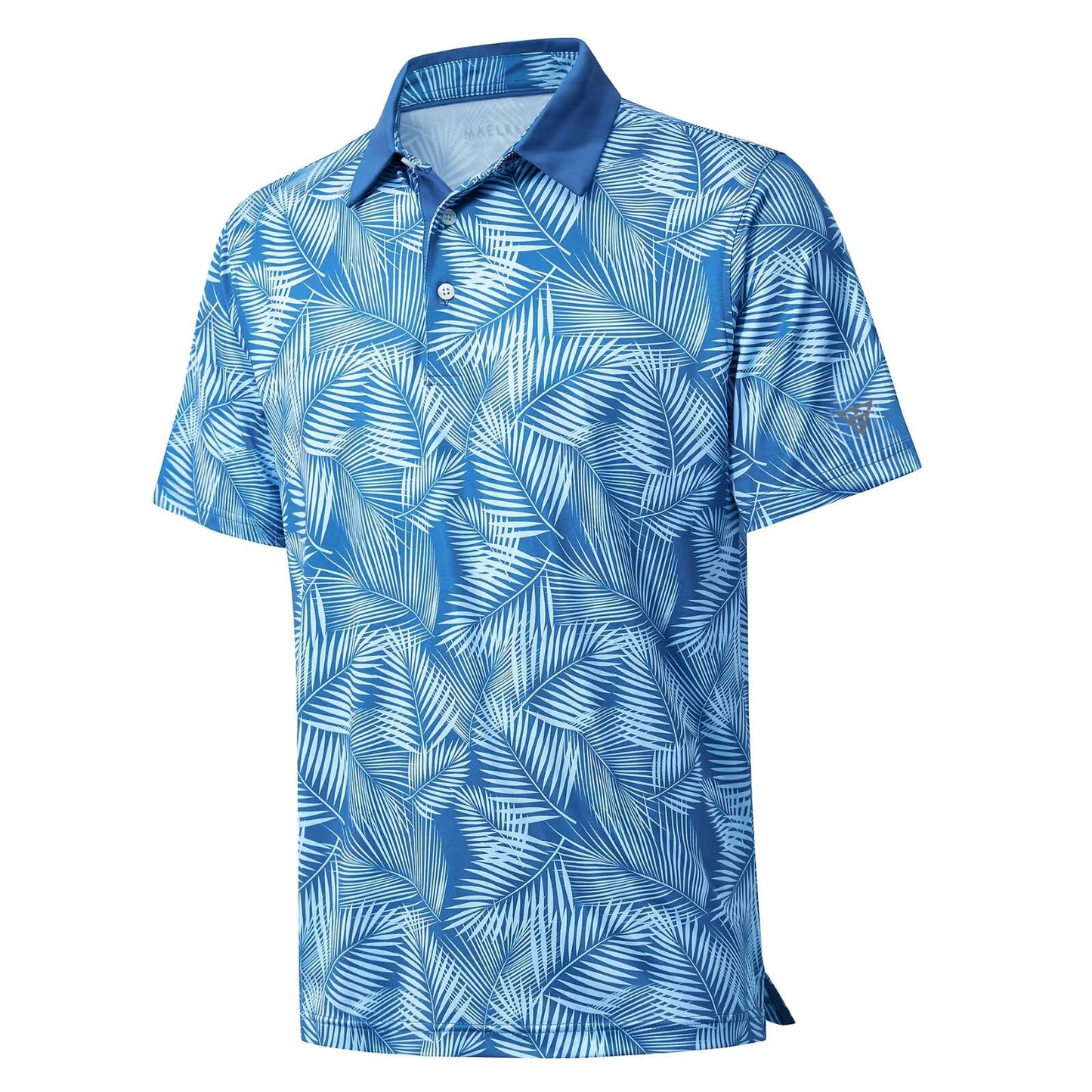 Golf Shirts for Men Dry Fit Short Sleeve Print Performance Moisture Wicking Polo Shirt - Tennis Mindset