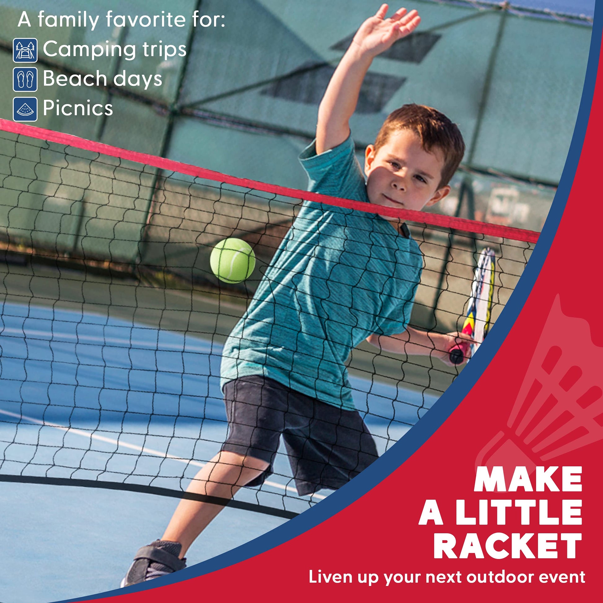 Boulder Portable Badminton Pickleball Net - Foldable/Extendable Poles for Multiple Sports Heights (UP to 5 ft) - Ideal for Tennis, Pickleball, Soccer Tennis - Easy Setup - Tennis Mindset