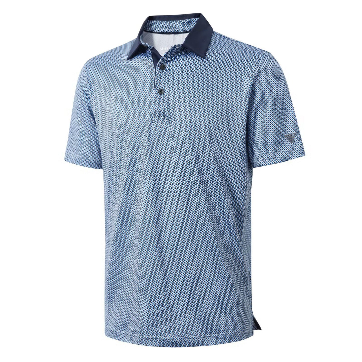 Golf Shirts for Men Dry Fit Short Sleeve Print Performance Moisture Wicking Polo Shirt - Tennis Mindset