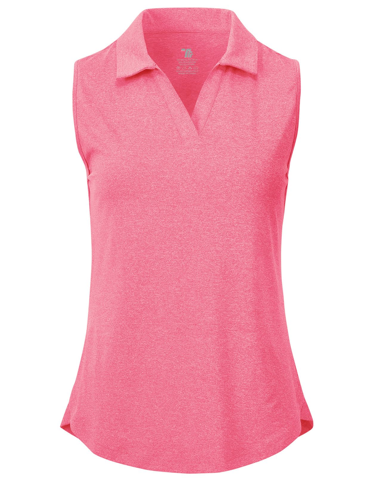 BGOWATU Women's Sleeveless Golf Polo Shirts Collared V Neck Tennis Tank Tops UPF 50+ Quick Dry Lightweight