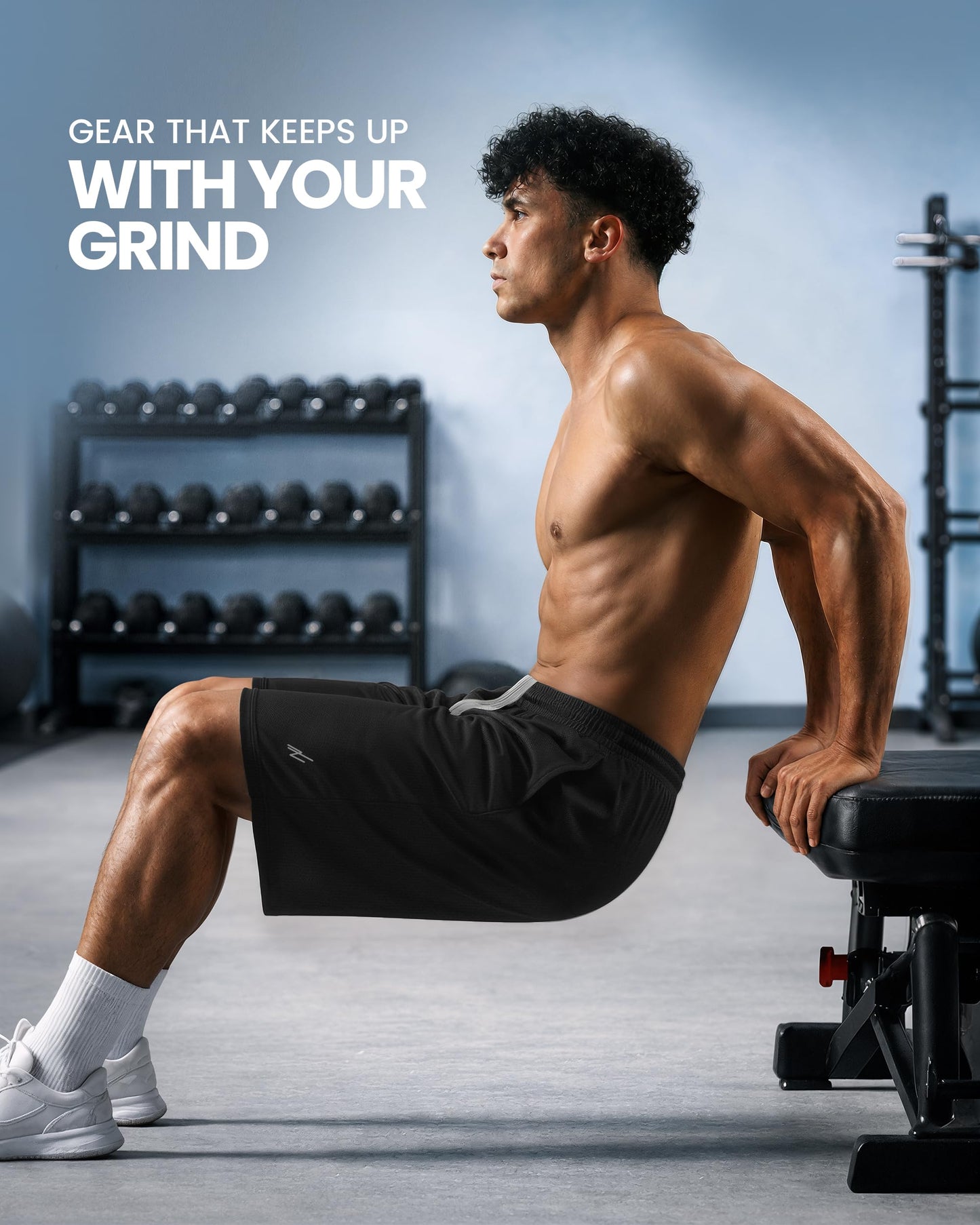 Breathable Mesh Mens Athletic Shorts Loose-Fit Quick Dry Running Gym Shorts - Tennis Mindset