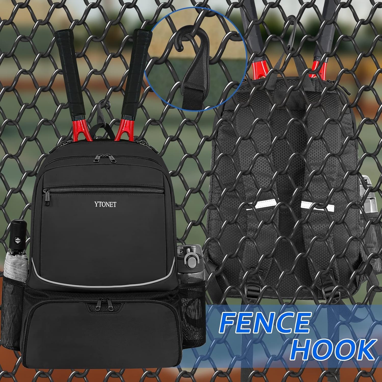Ytonet Tennis Bag Tennis Backpack for Women Men 2 Rackets - Tennis Mindset