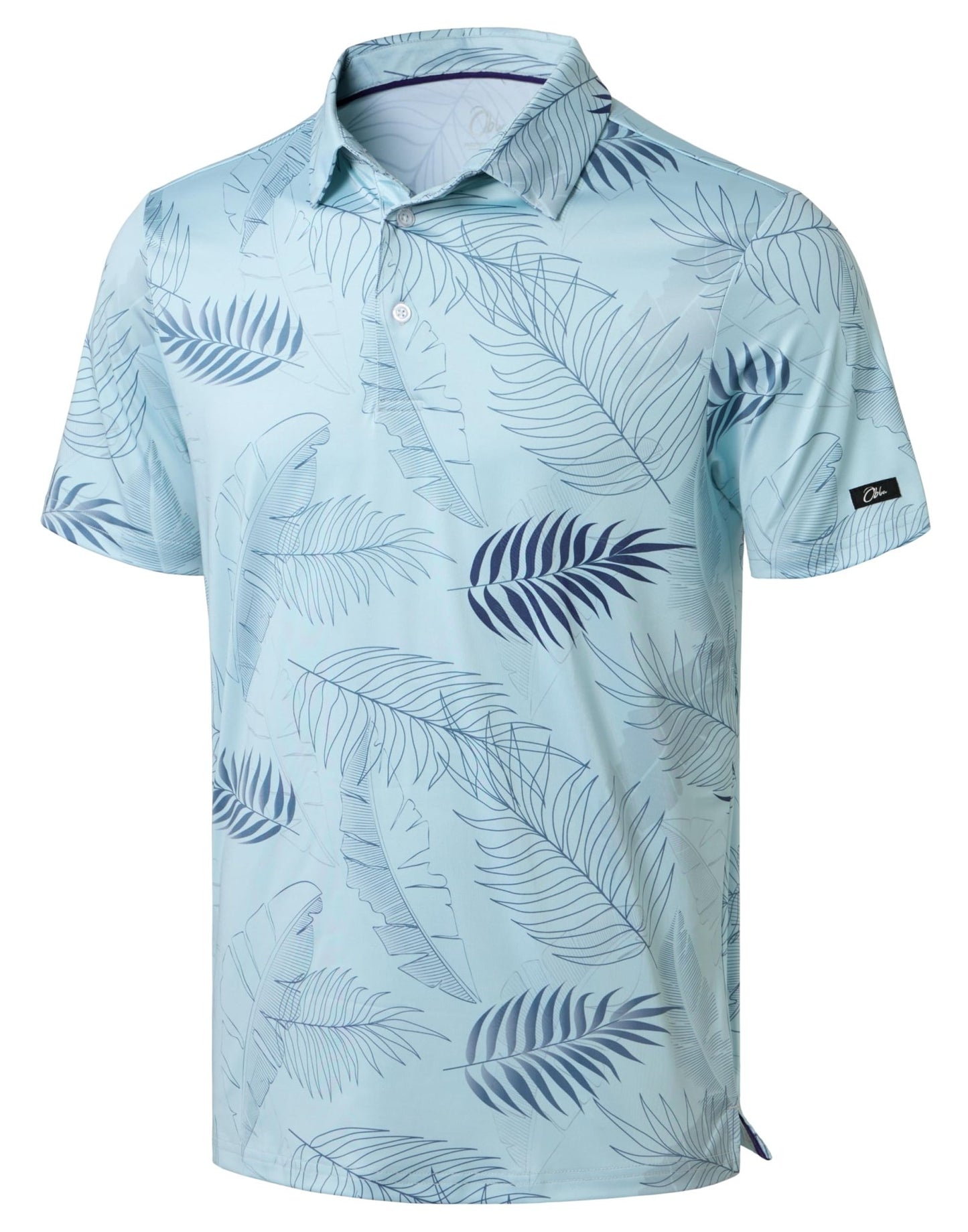 Obla Men's Golf Polo Shirts Print Short Sleeve Dry Fit Collared Shirt - Tennis Mindset