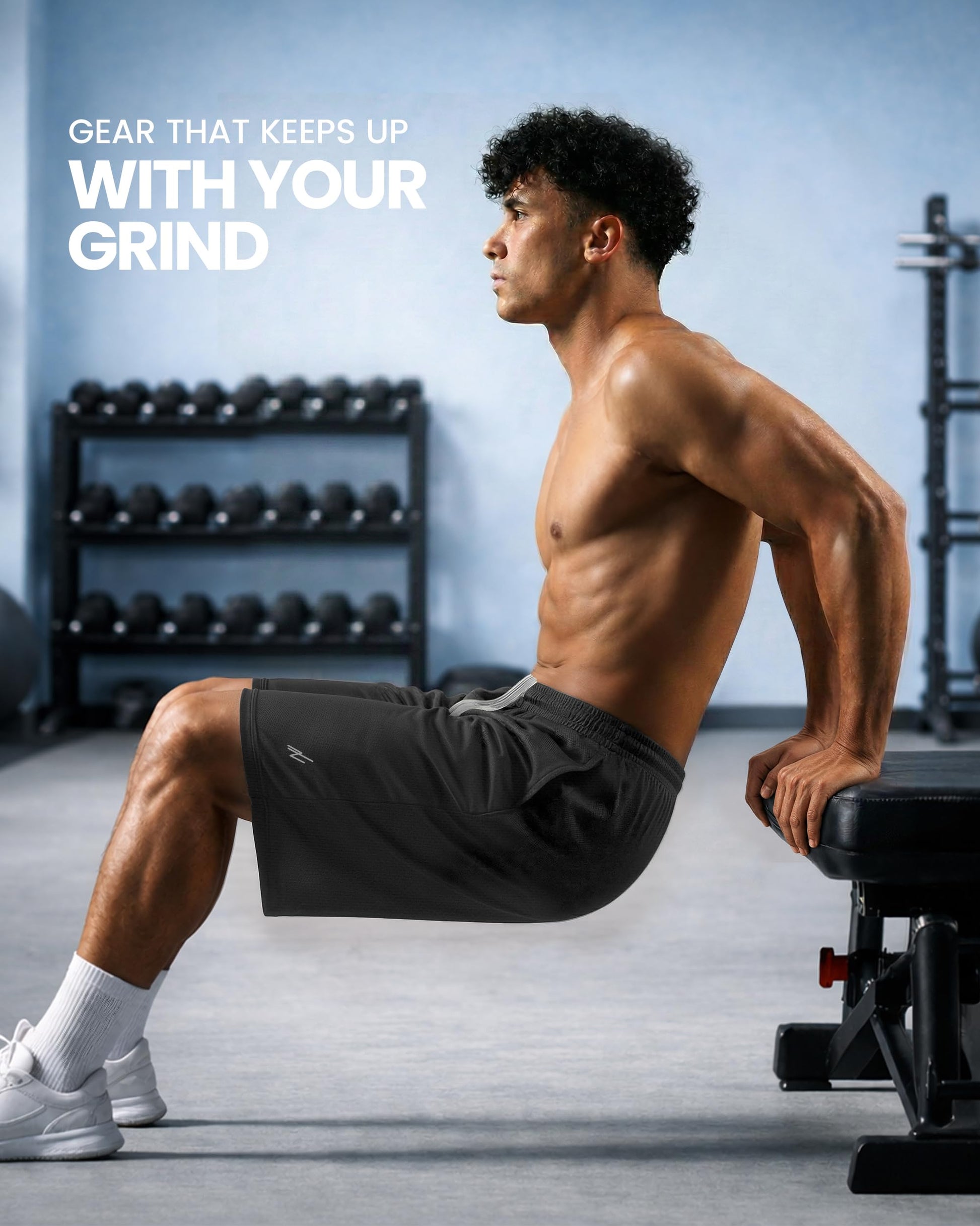 Breathable Mesh Mens Athletic Shorts Loose-Fit Quick Dry Running Gym Shorts - Tennis Mindset