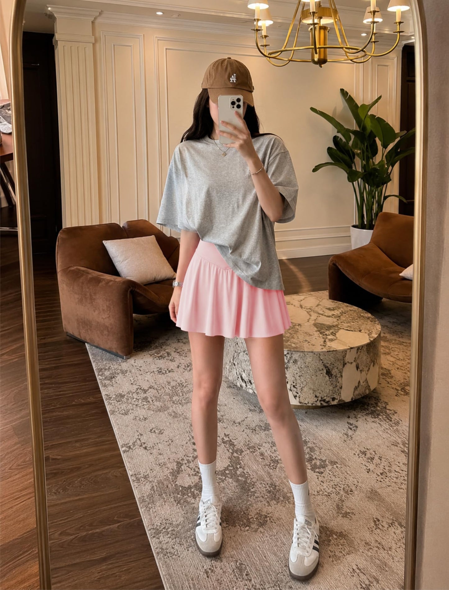 DLOODA Womens Tennis Skirt Crossover High Waisted Skort with Pockets Shorts - Tennis Mindset