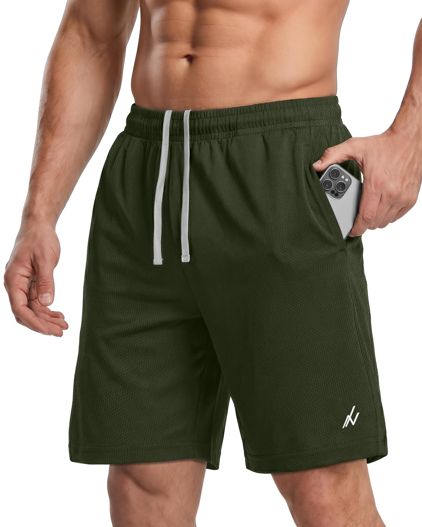 Breathable Mesh Mens Athletic Shorts Loose-Fit Quick Dry Running Gym Shorts - Tennis Mindset