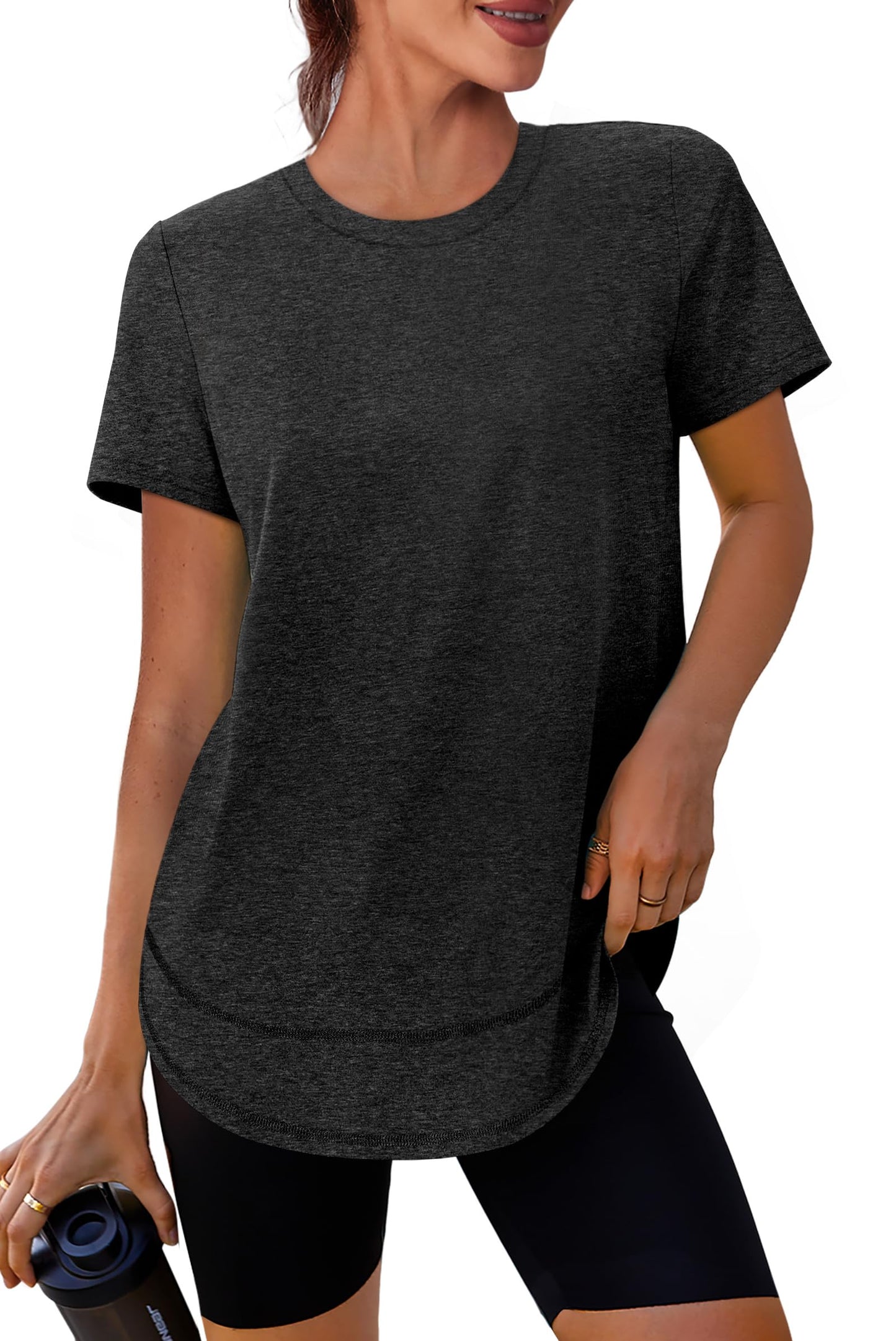 XIEERDUO Womens Workout Tops Short Sleeve Shirts Sun Protection UPF 50+ Quick Dry Outfits for Hiking Running S-3XL