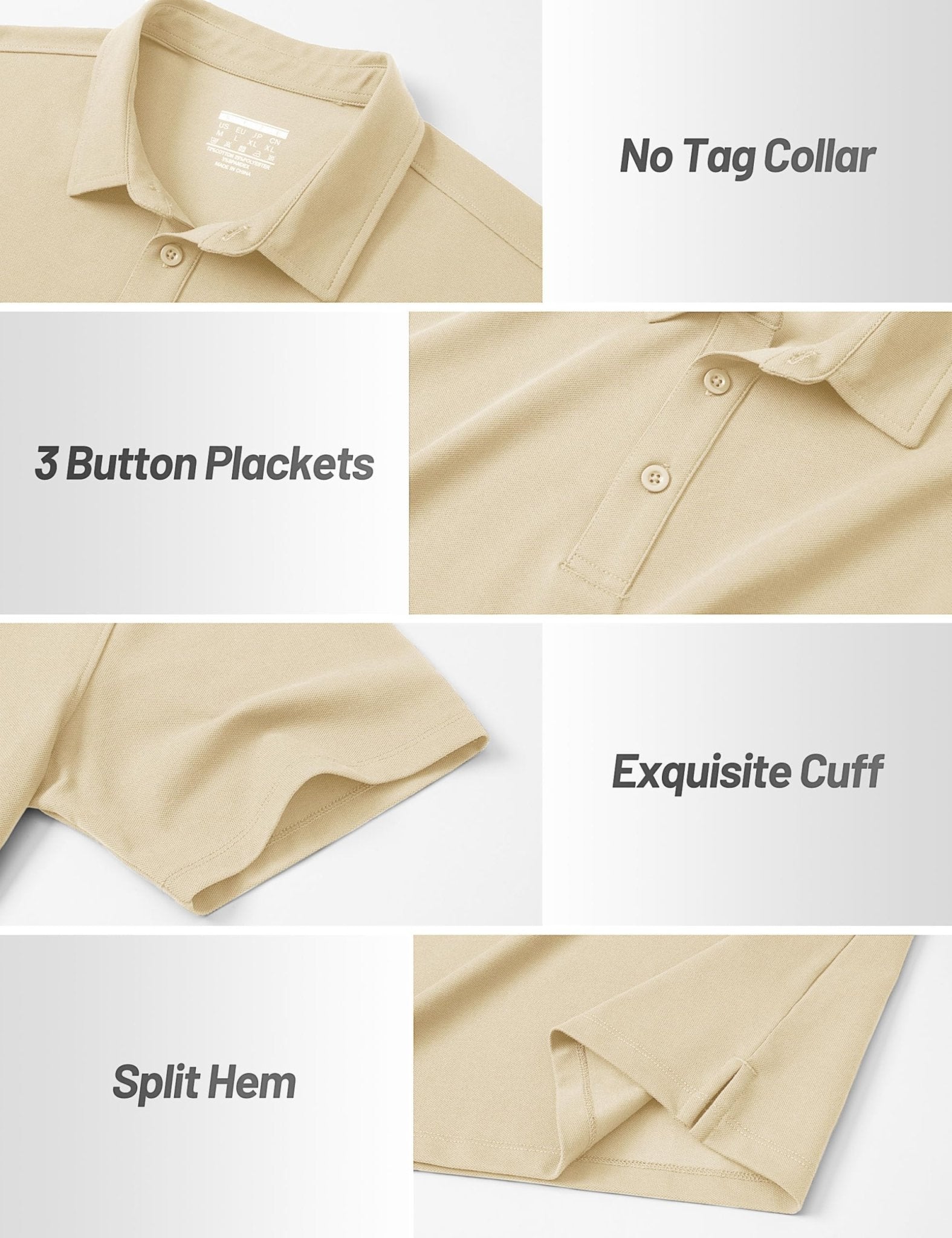 Cotrasen Men's Polo Shirts Short Sleeve Cotton Pique Classic Golf Shirts - Tennis Mindset
