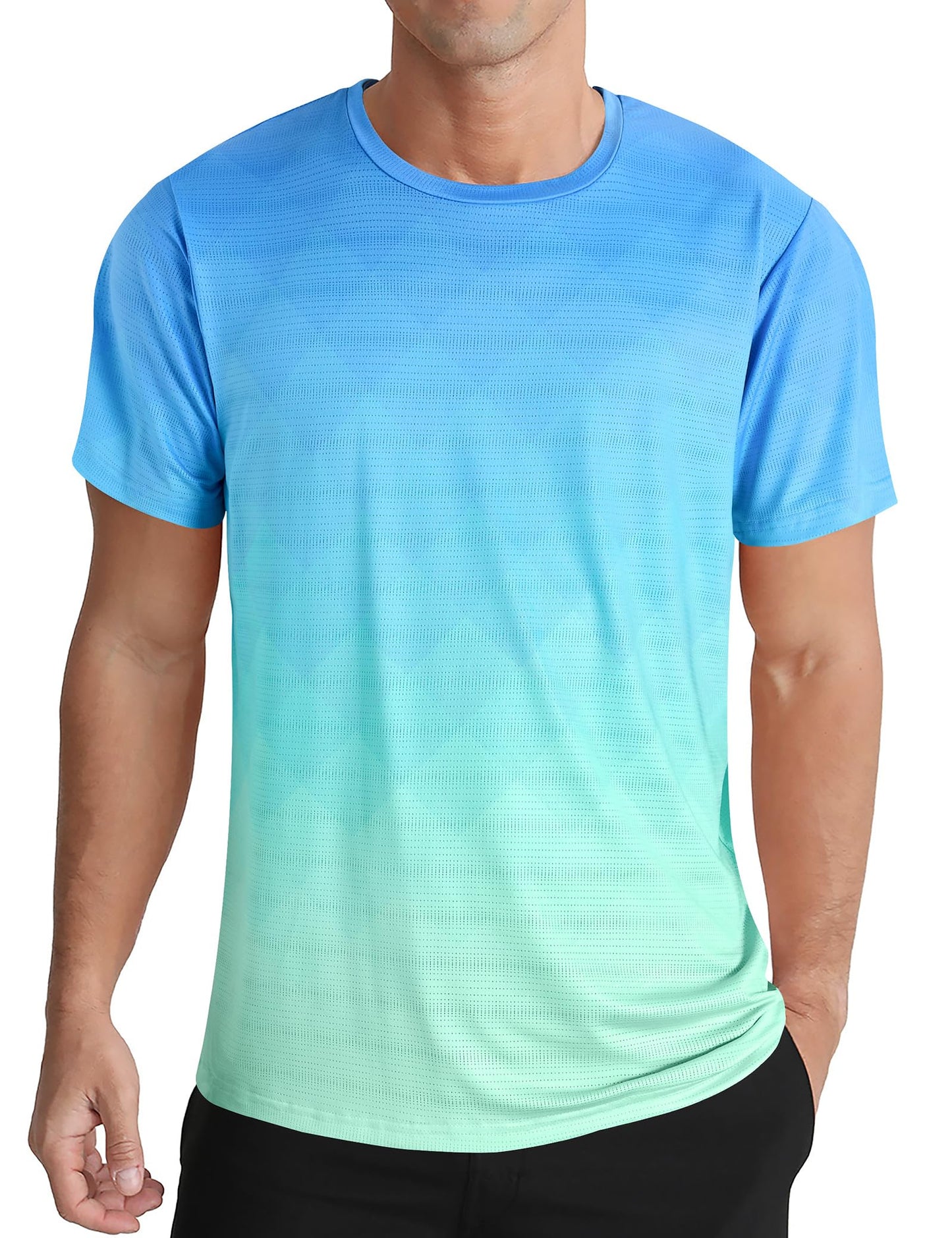Men's Athletic T-Shirt Performance Gym Shirt Quick Dry Running Workout Tops - Tennis Mindset