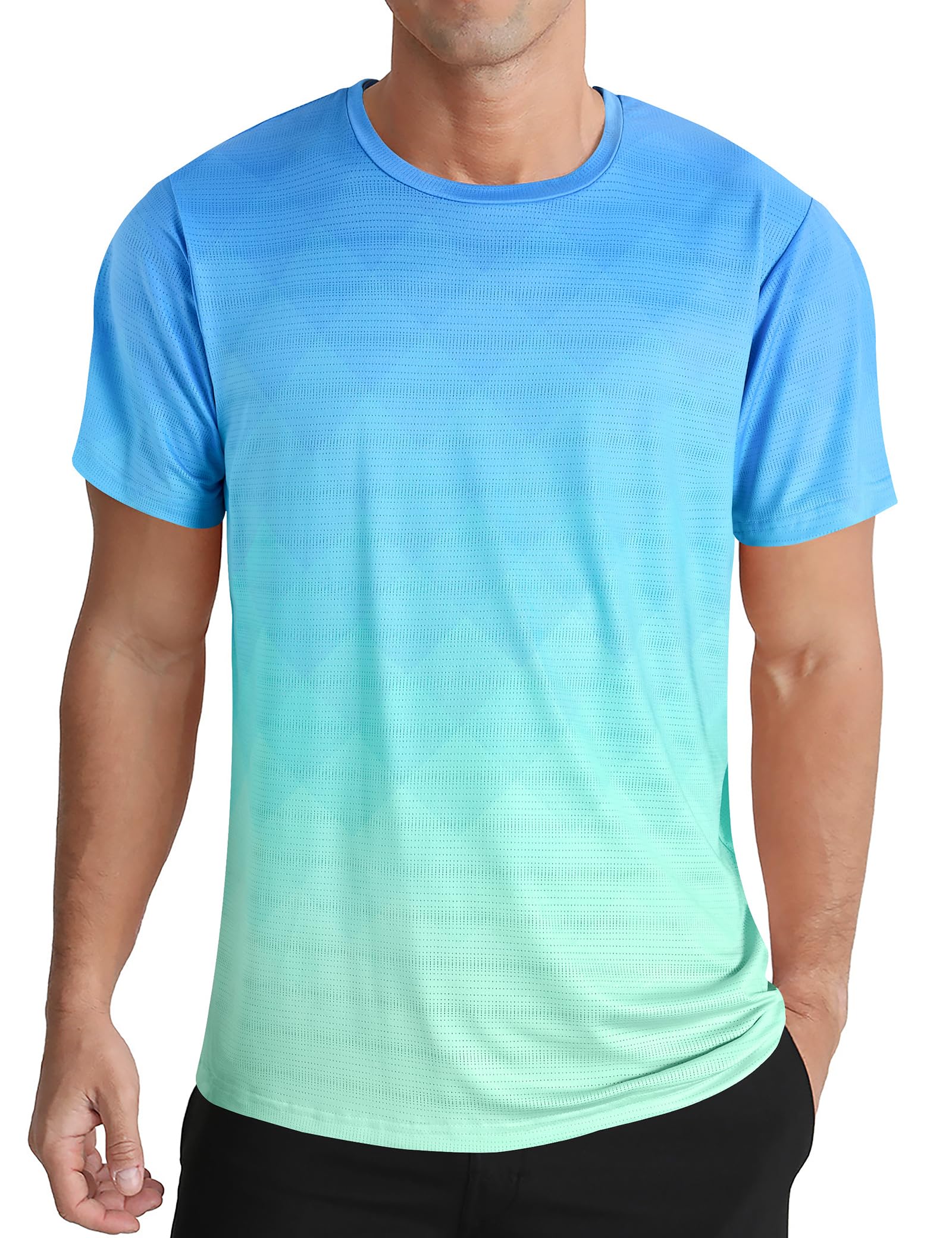 Men's Athletic T-Shirt Performance Gym Shirt Quick Dry Running Workout Tops - Tennis Mindset