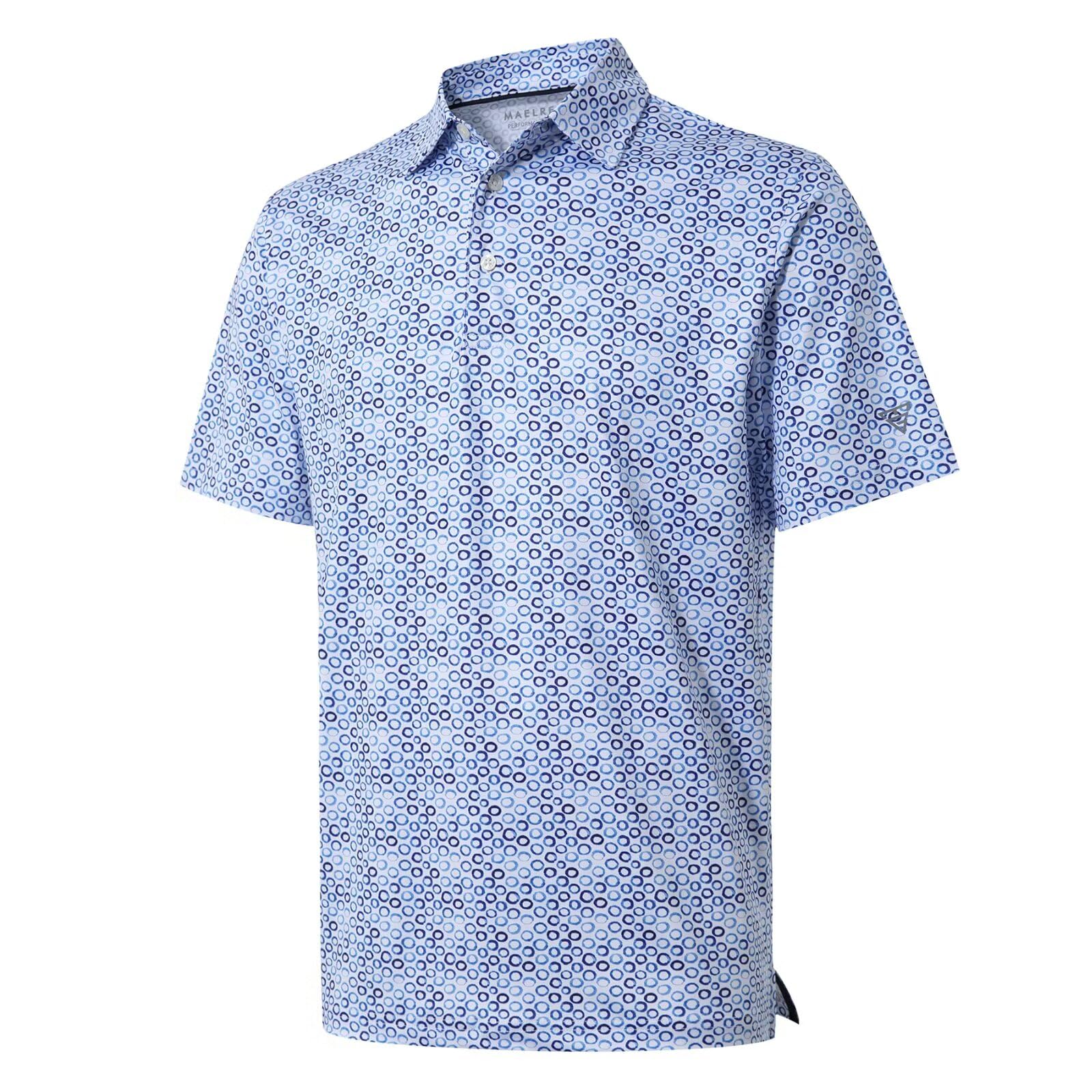 Golf Shirts for Men Dry Fit Short Sleeve Print Performance Moisture Wicking Polo Shirt - Tennis Mindset