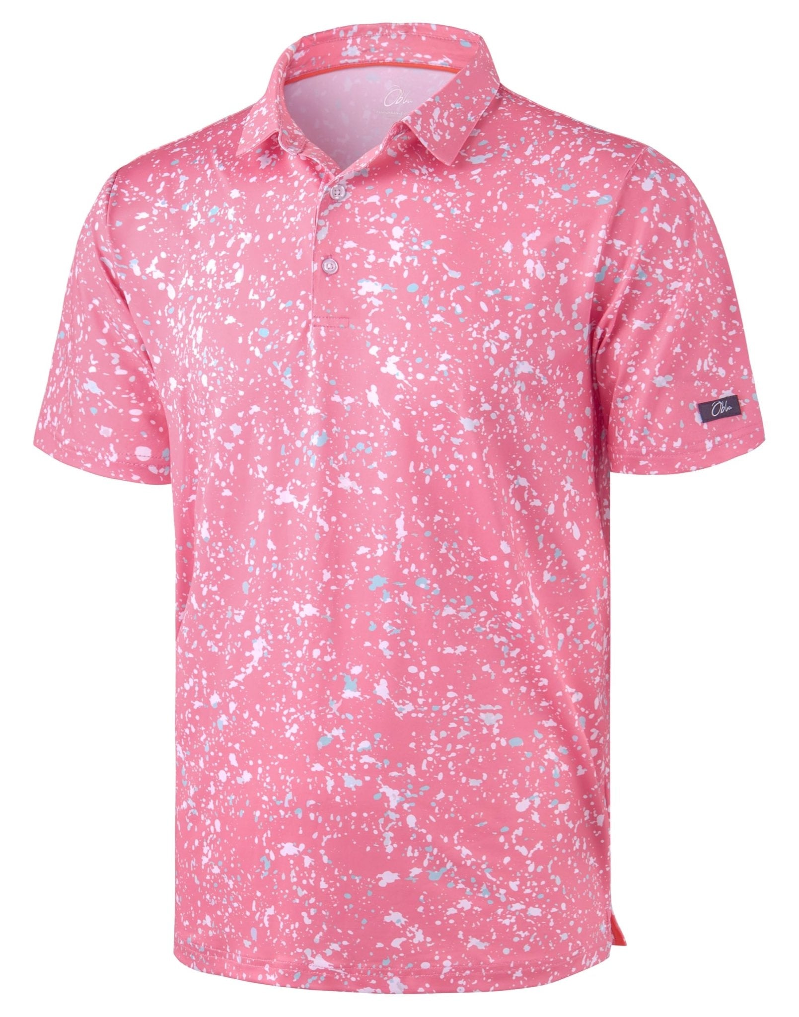 Obla Men's Golf Polo Shirts Print Short Sleeve Dry Fit Collared Shirt - Tennis Mindset