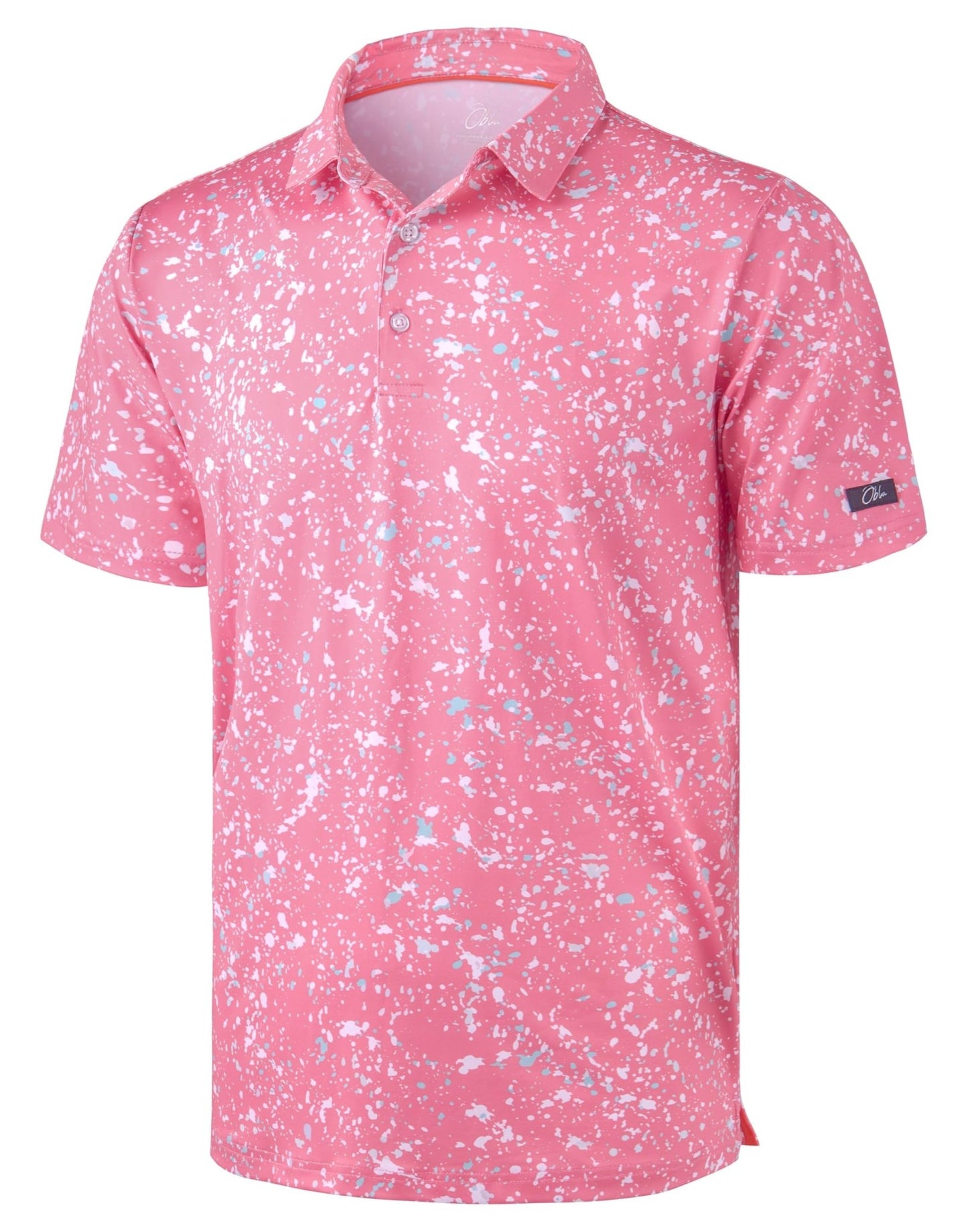 Obla Men's Golf Polo Shirts Print Short Sleeve Dry Fit Collared Shirt - Tennis Mindset