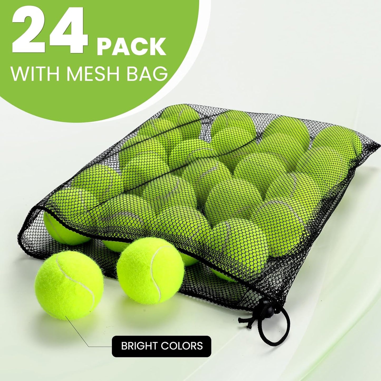 FURWEY Tennis Ball,6/12/24/36/40/80P Training Balls,Dog Balls with Mesh Bag