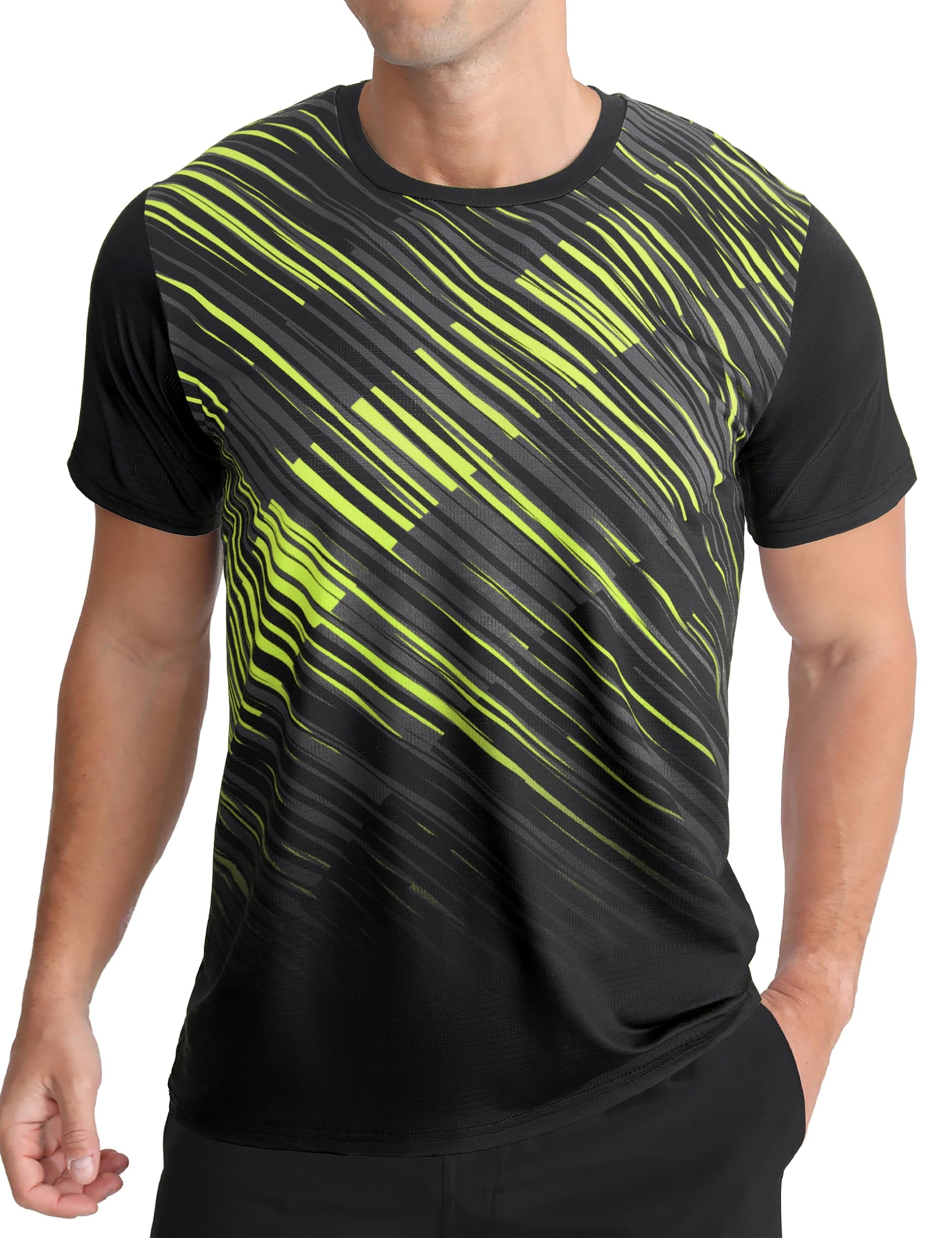 Men's Athletic T-Shirt Performance Gym Shirt Quick Dry Running Workout Tops - Tennis Mindset