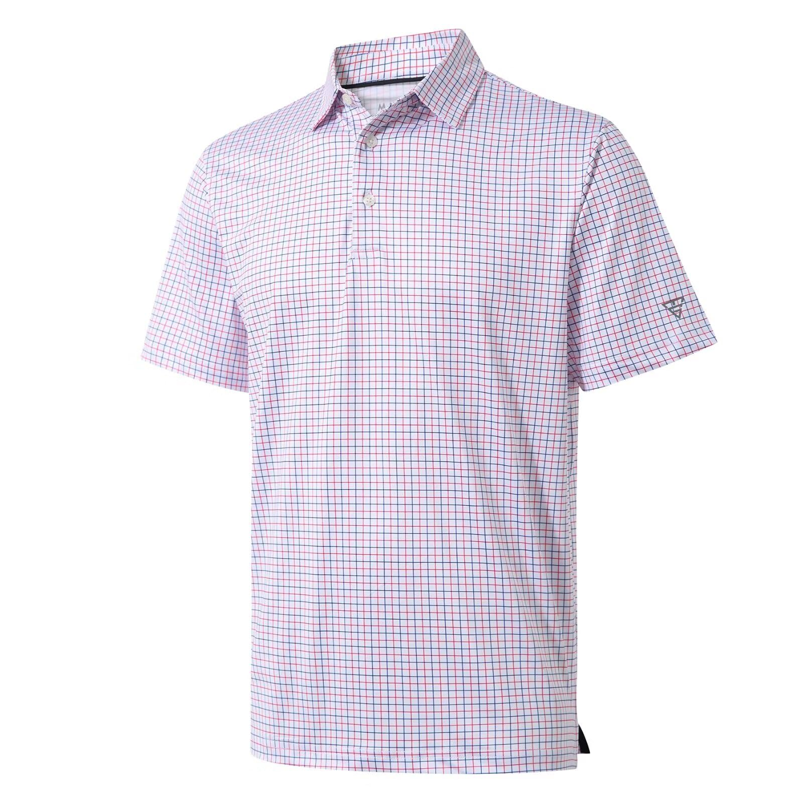 Golf Shirts for Men Dry Fit Short Sleeve Print Performance Moisture Wicking Polo Shirt - Tennis Mindset