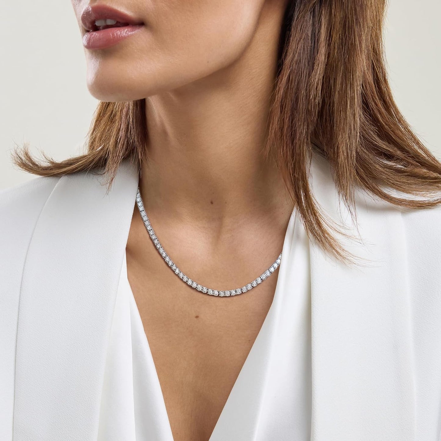 Belacqua 2 Carat Round Lab Grown Diamond Tennis Necklaces - Tennis Mindset