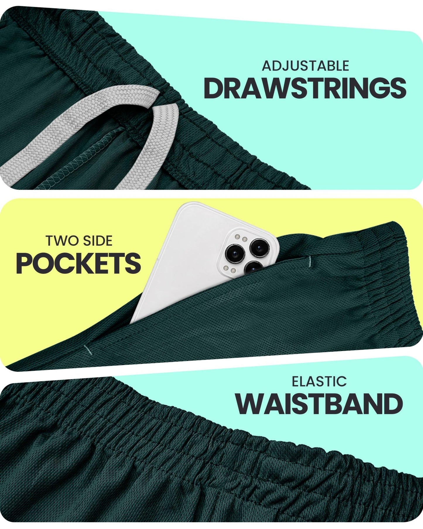 Breathable Mesh Mens Athletic Shorts Loose-Fit Quick Dry Running Gym Shorts - Tennis Mindset