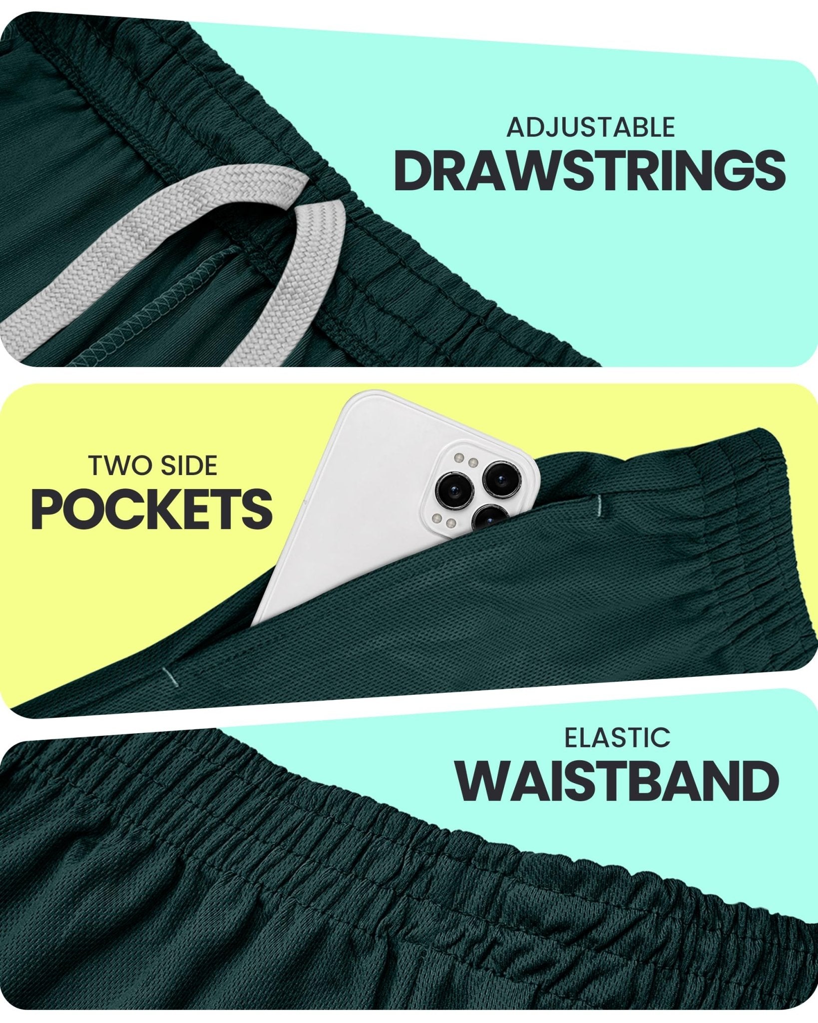 Breathable Mesh Mens Athletic Shorts Loose-Fit Quick Dry Running Gym Shorts - Tennis Mindset