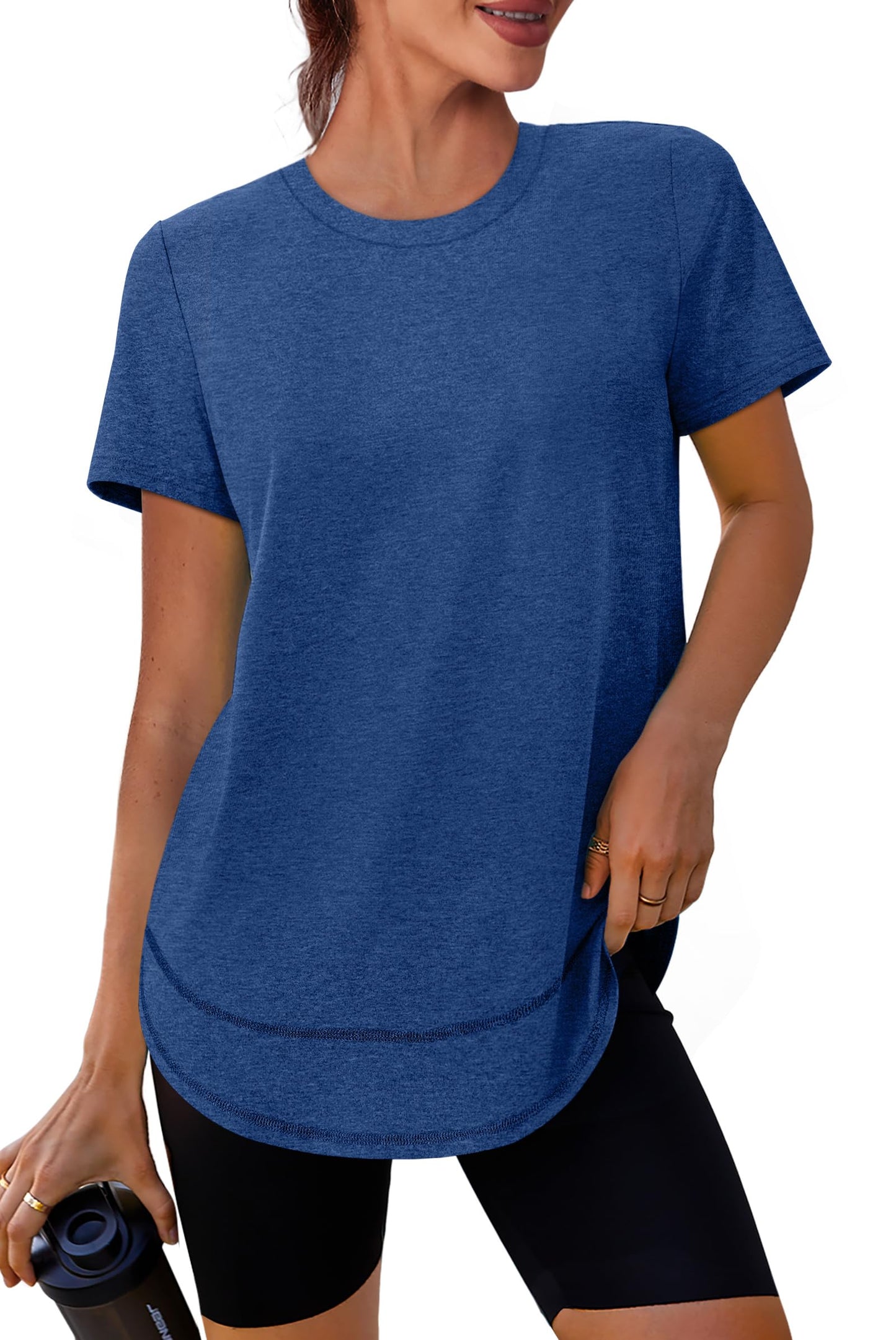XIEERDUO Womens Workout Tops Short Sleeve Shirts Sun Protection UPF 50+ Quick Dry Outfits for Hiking Running S-3XL